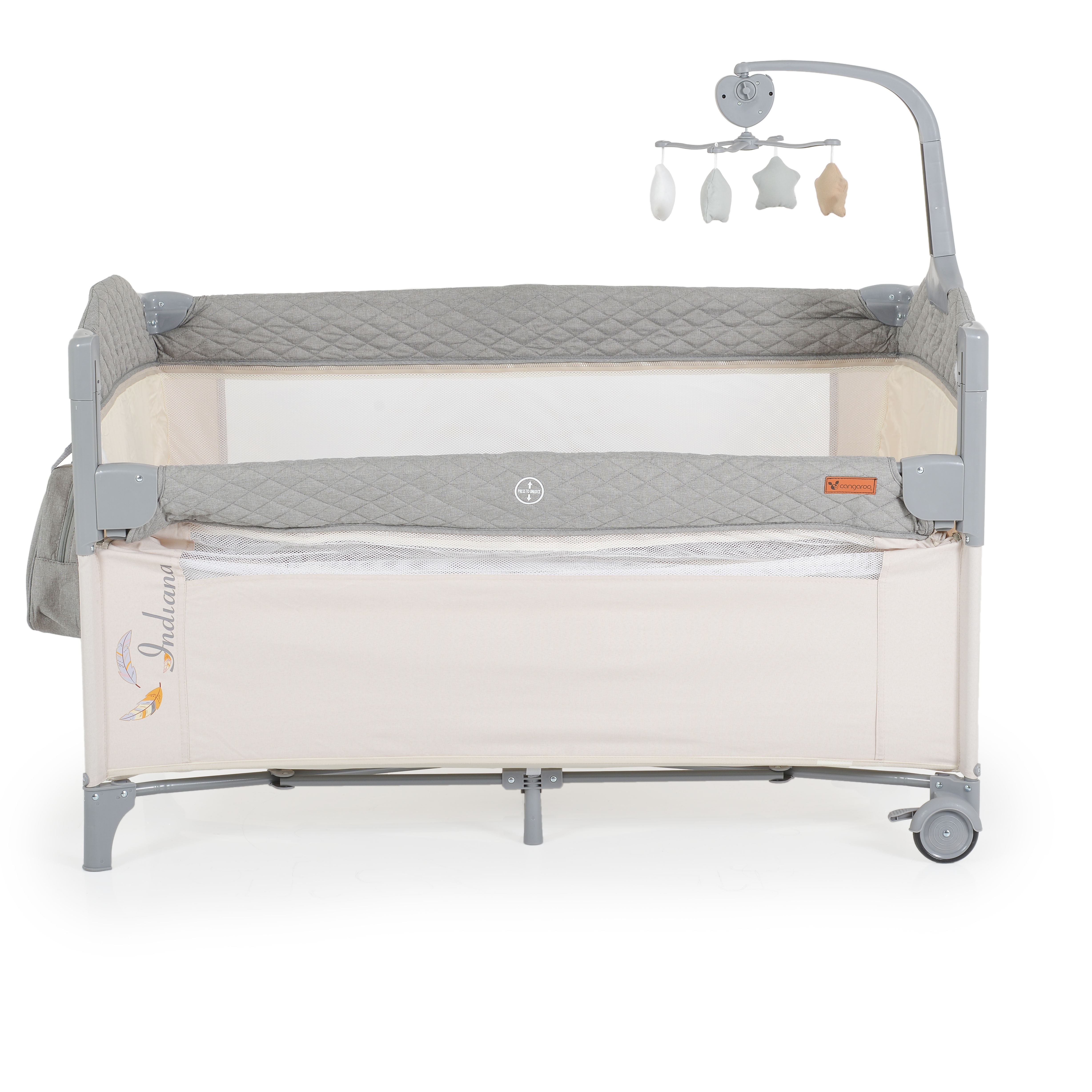 Folding cot Indiana gray