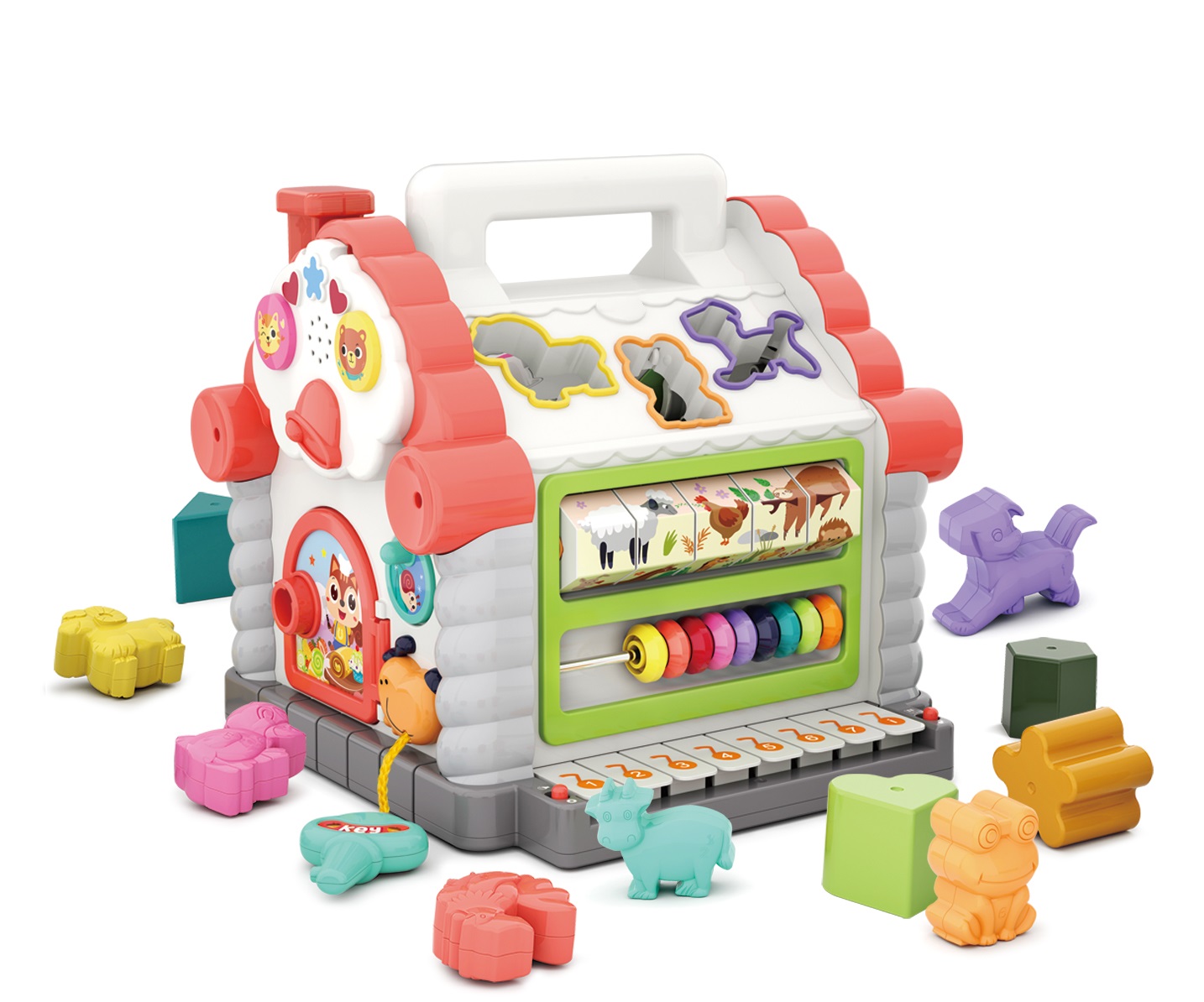 Activity House Shape Sorter with Music/Light/Cubic Block
