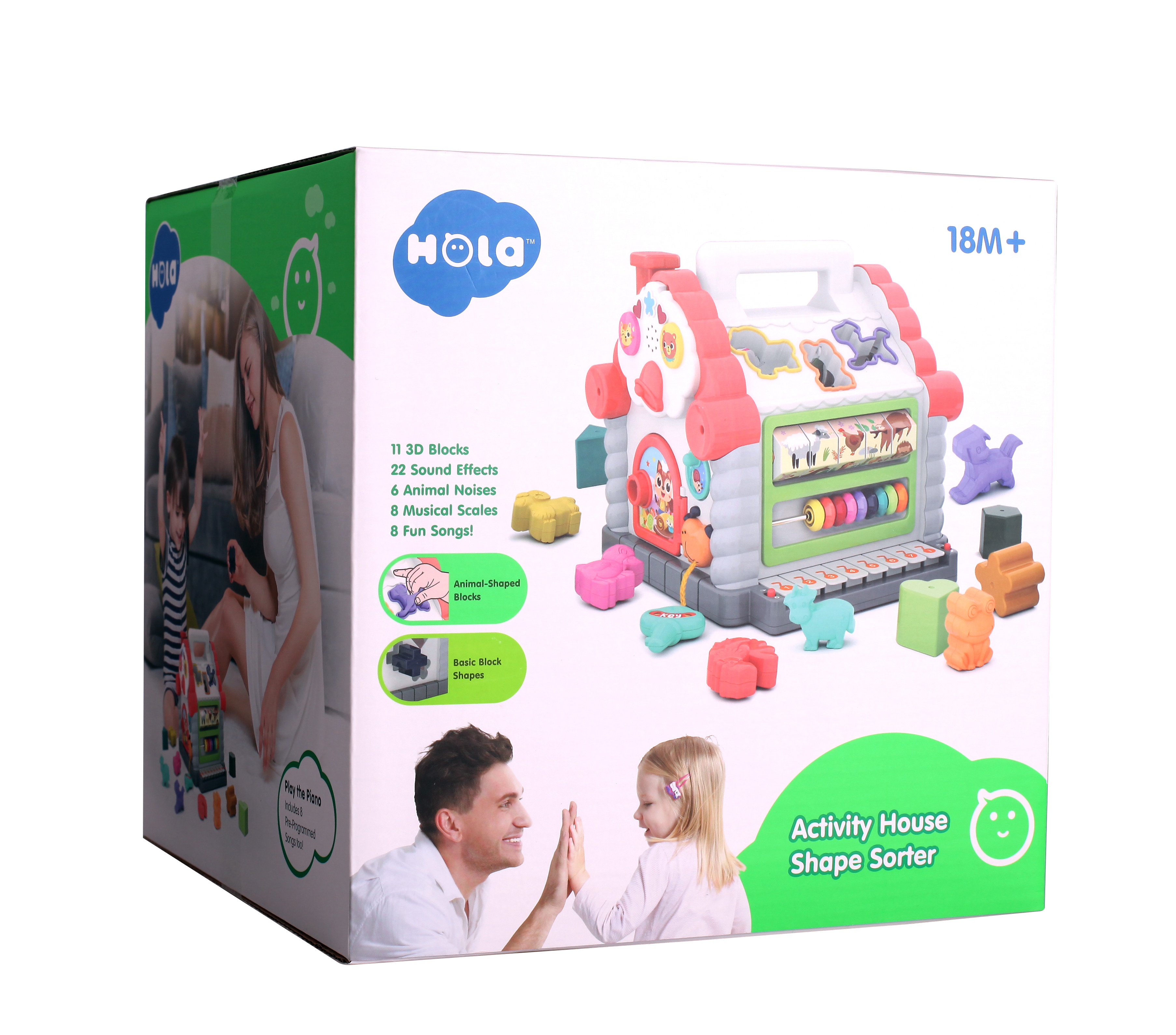Activity House Shape Sorter with Music/Light/Cubic Block