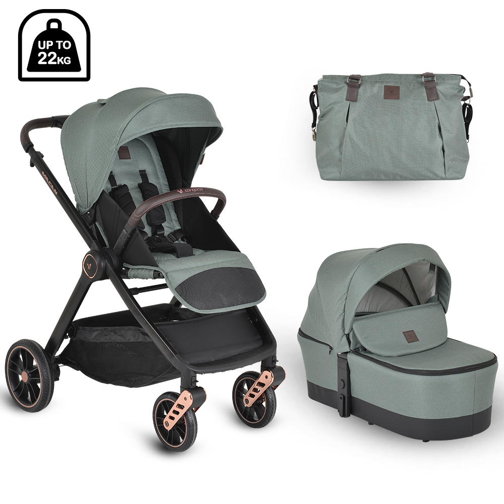 Combined stroller 2 in 1 Macan green