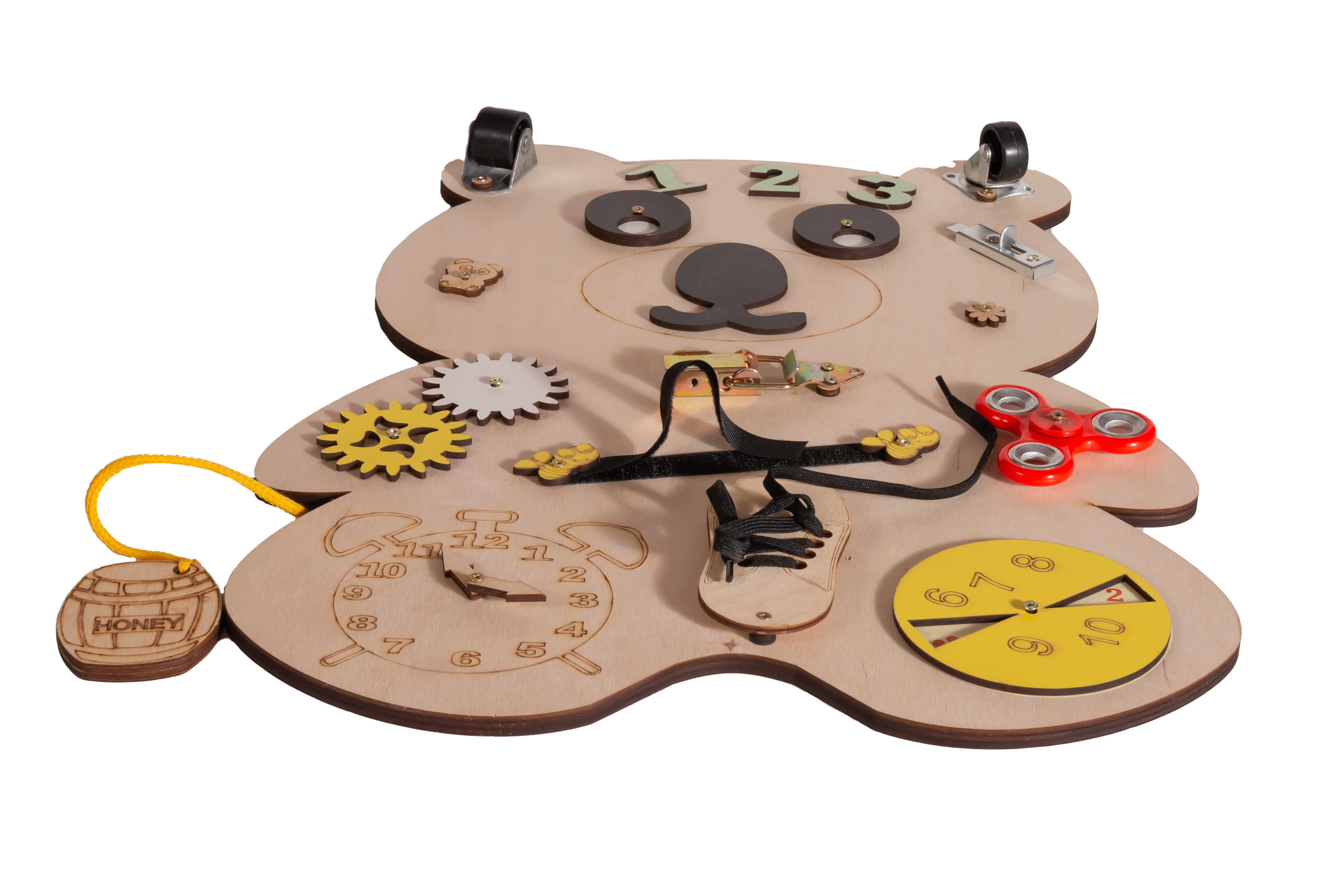 Montessori wooden board Bear