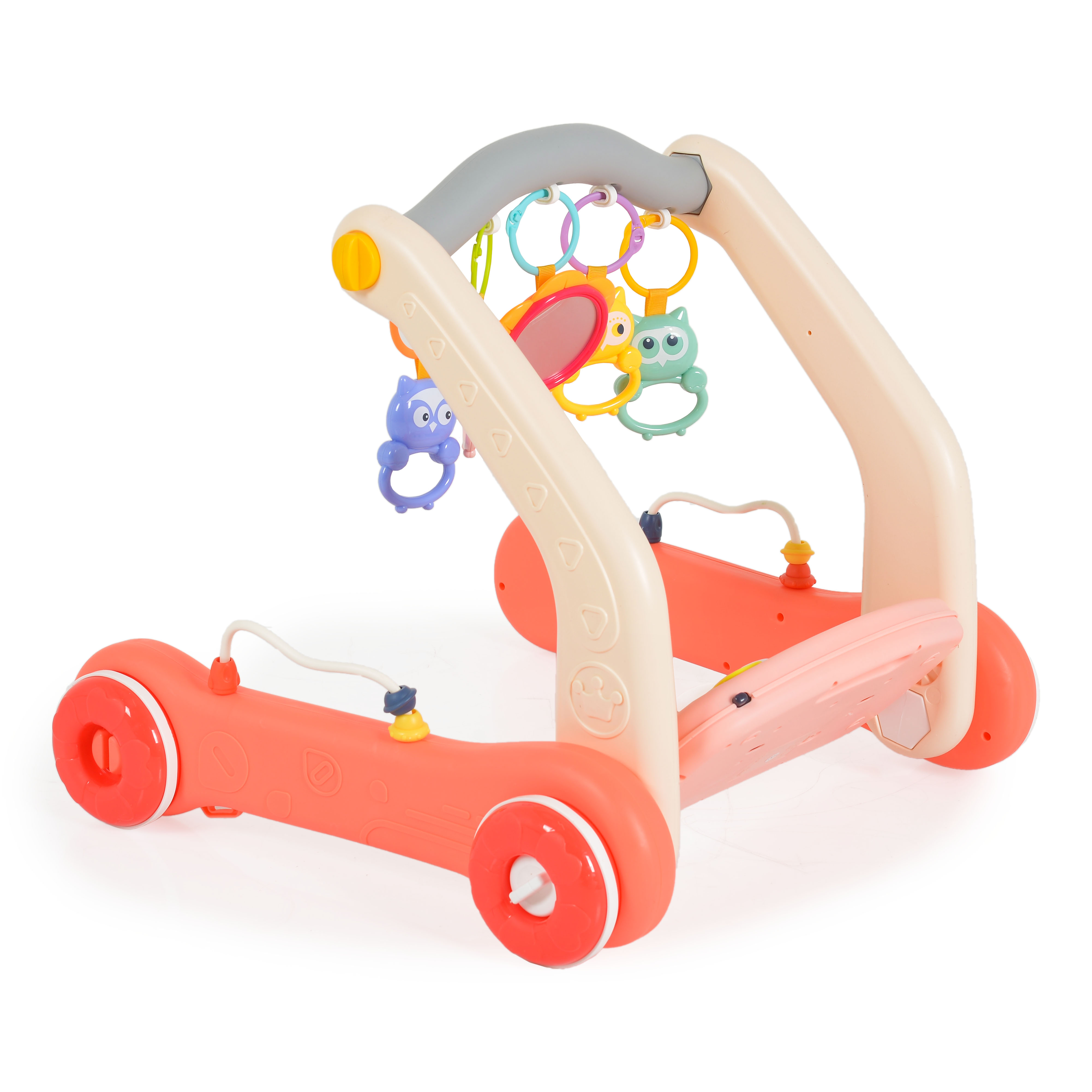 Играчка за прохождане 2в1 Piano pink HE0638