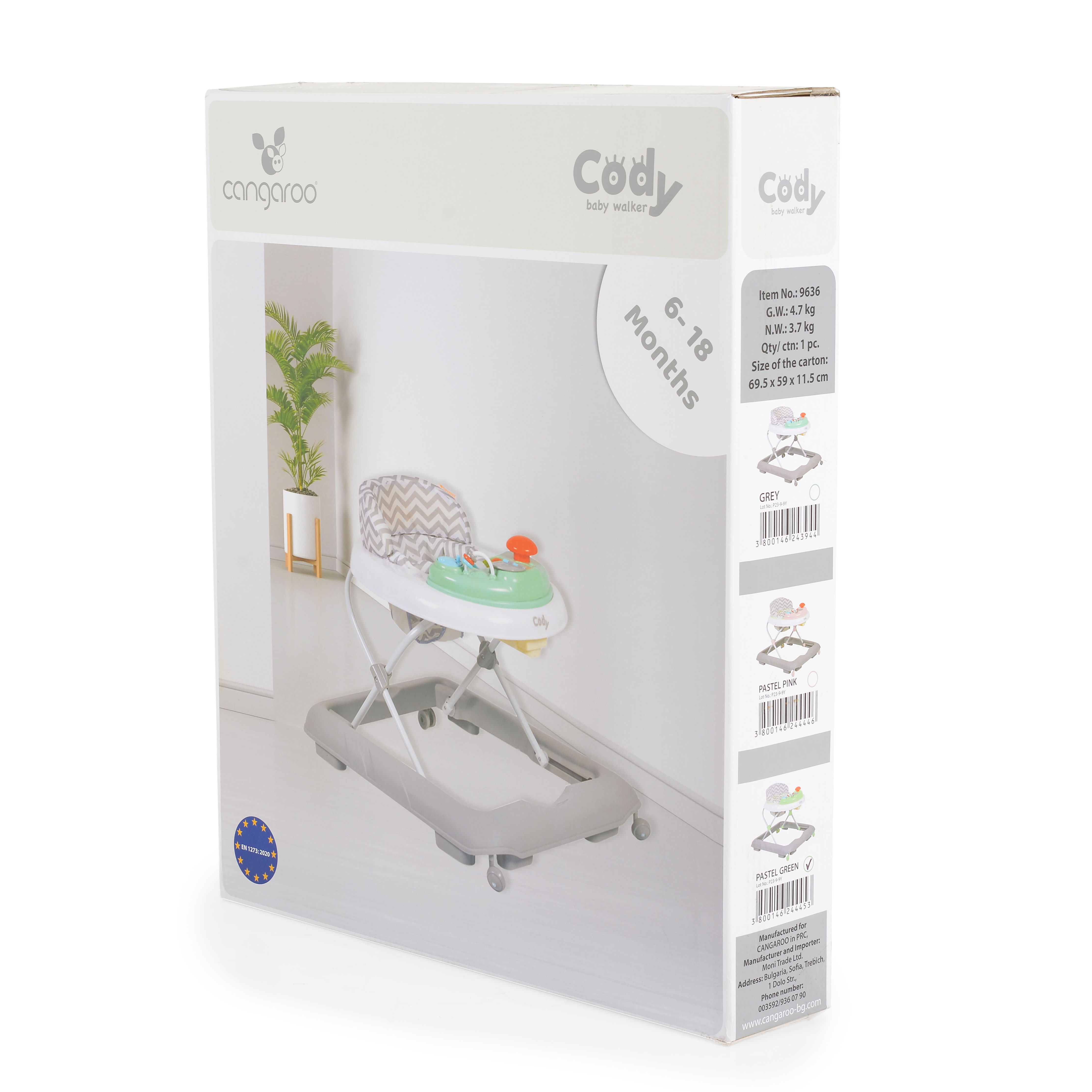 Baby walker Cody pastel pink