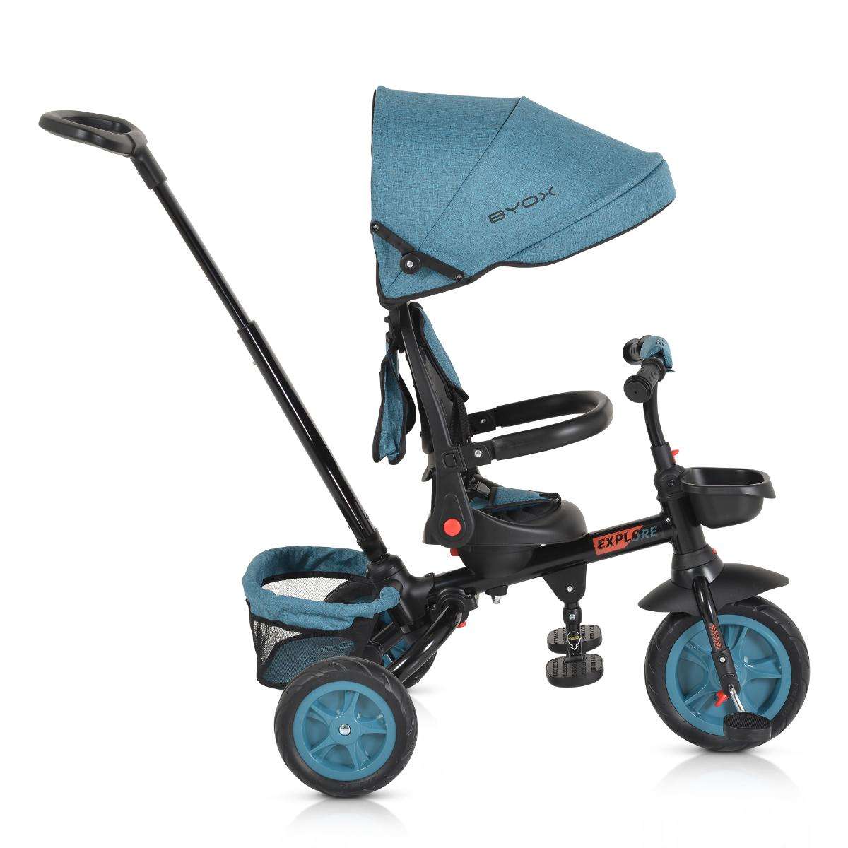 Tricycle Explore with foldable handlebar turquoise