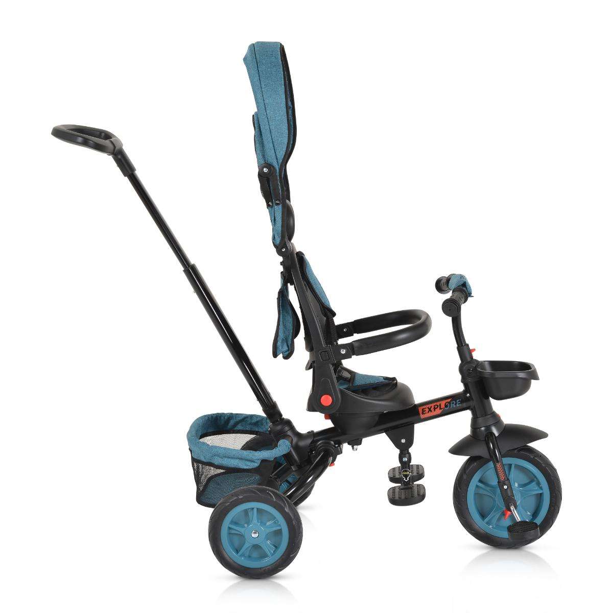 Tricycle Explore with foldable handlebar turquoise