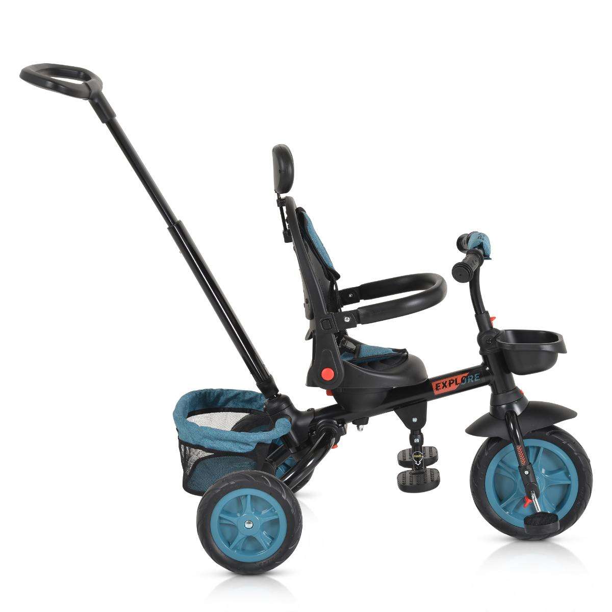 Tricycle Explore with foldable handlebar turquoise