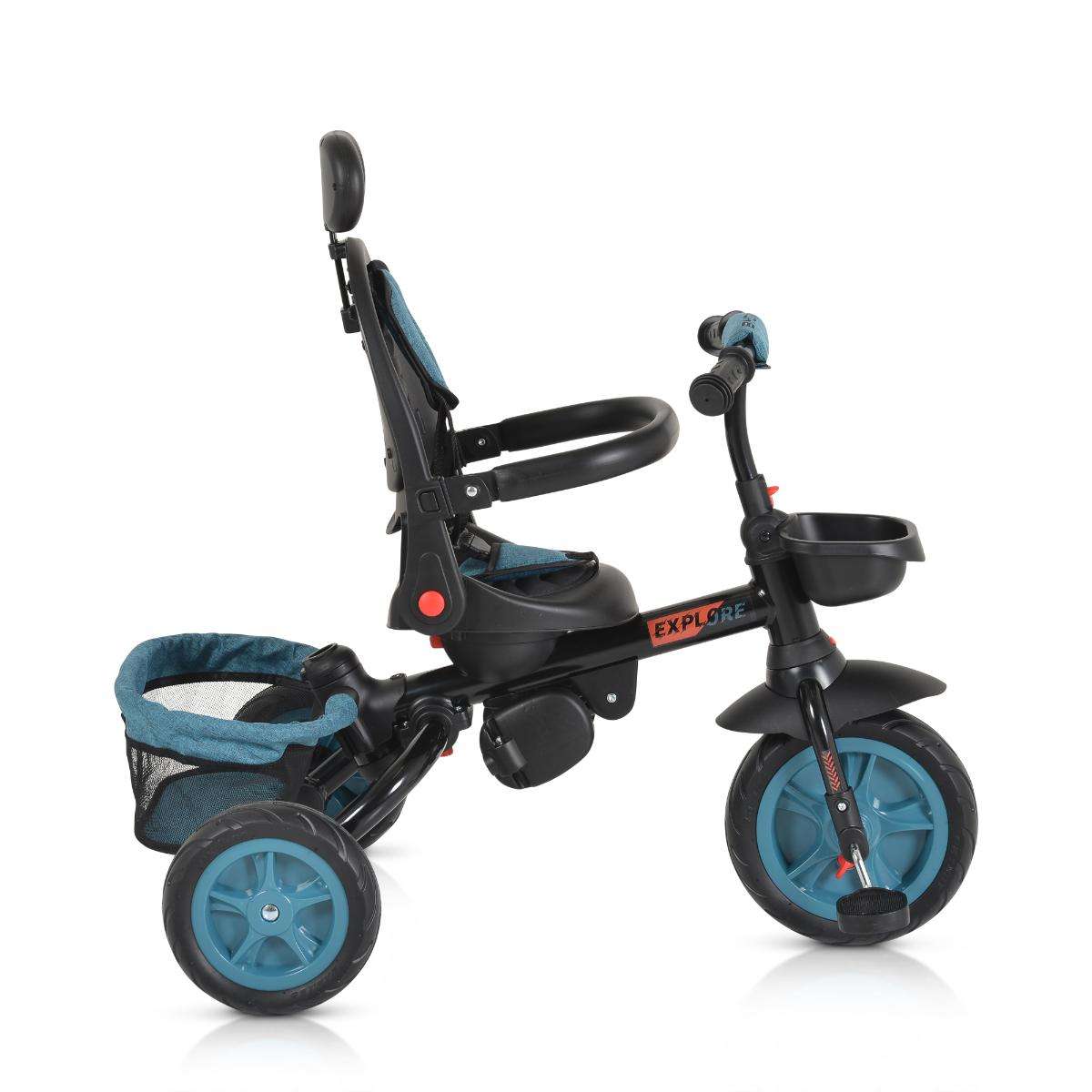 Tricycle Explore with foldable handlebar turquoise