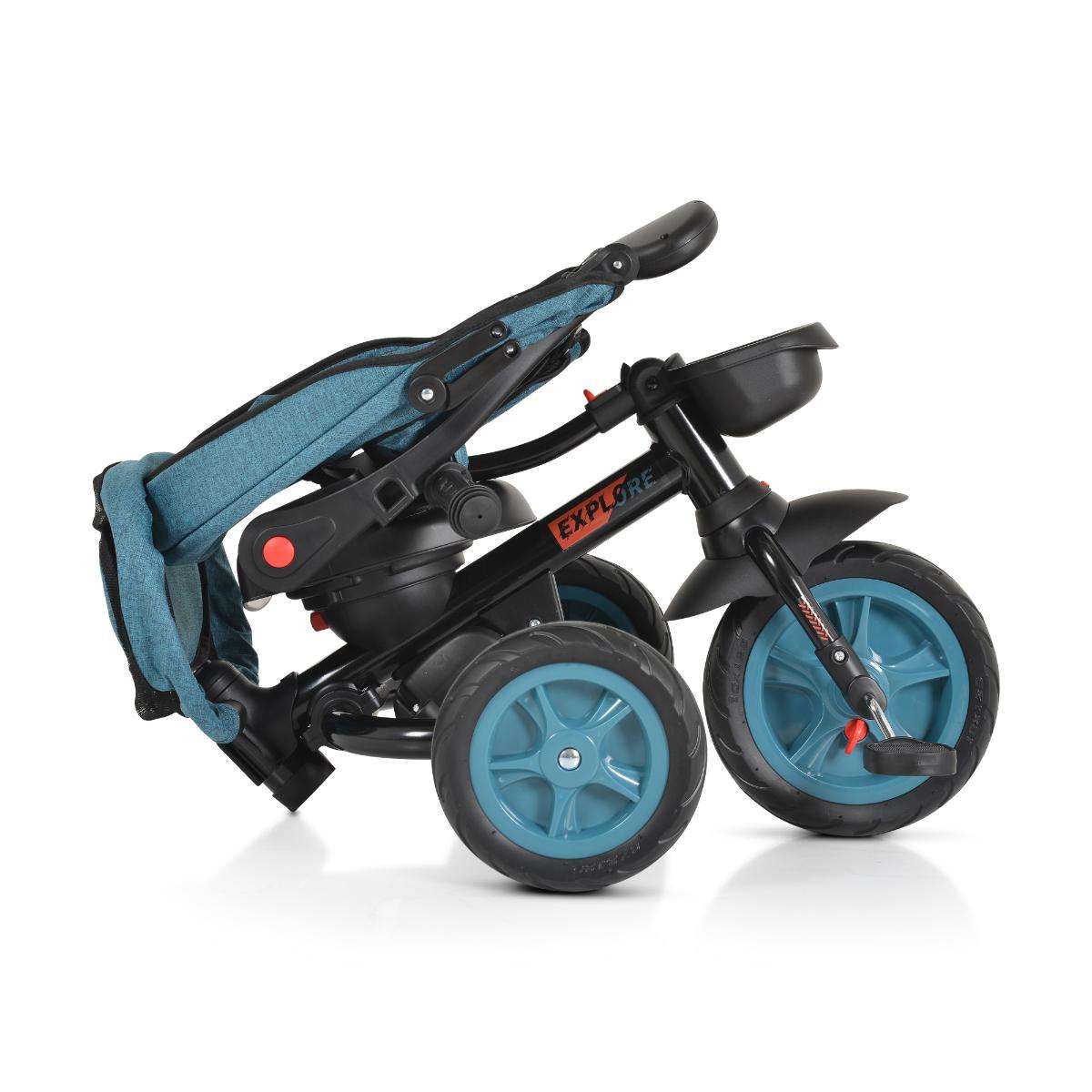 Tricycle Explore with foldable handlebar turquoise