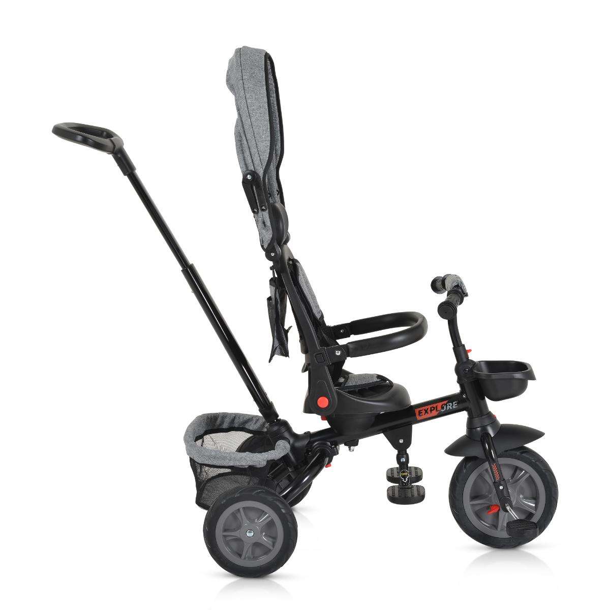 Tricycle Explore with foldable handlebar grey