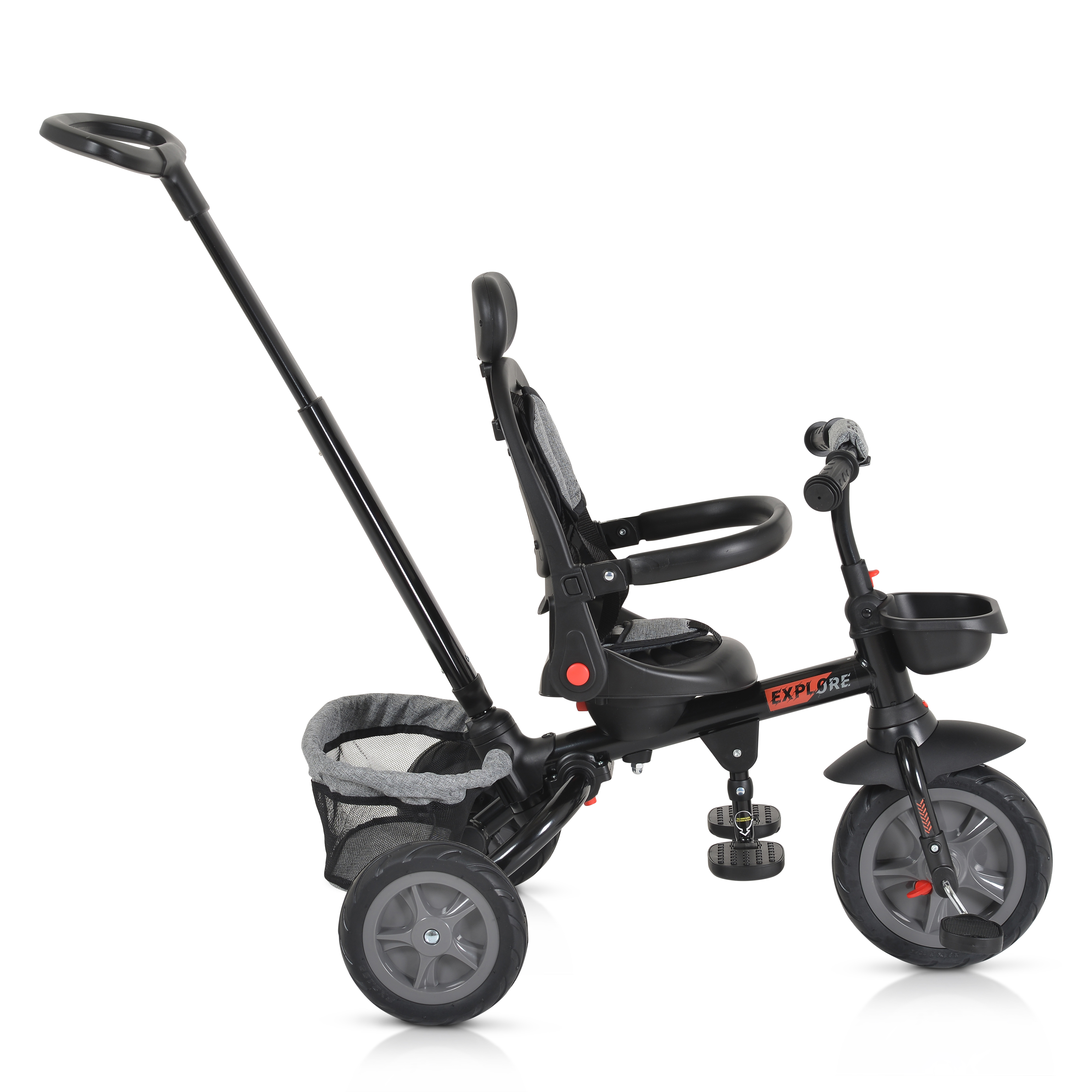 Tricycle Explore with foldable handlebar grey