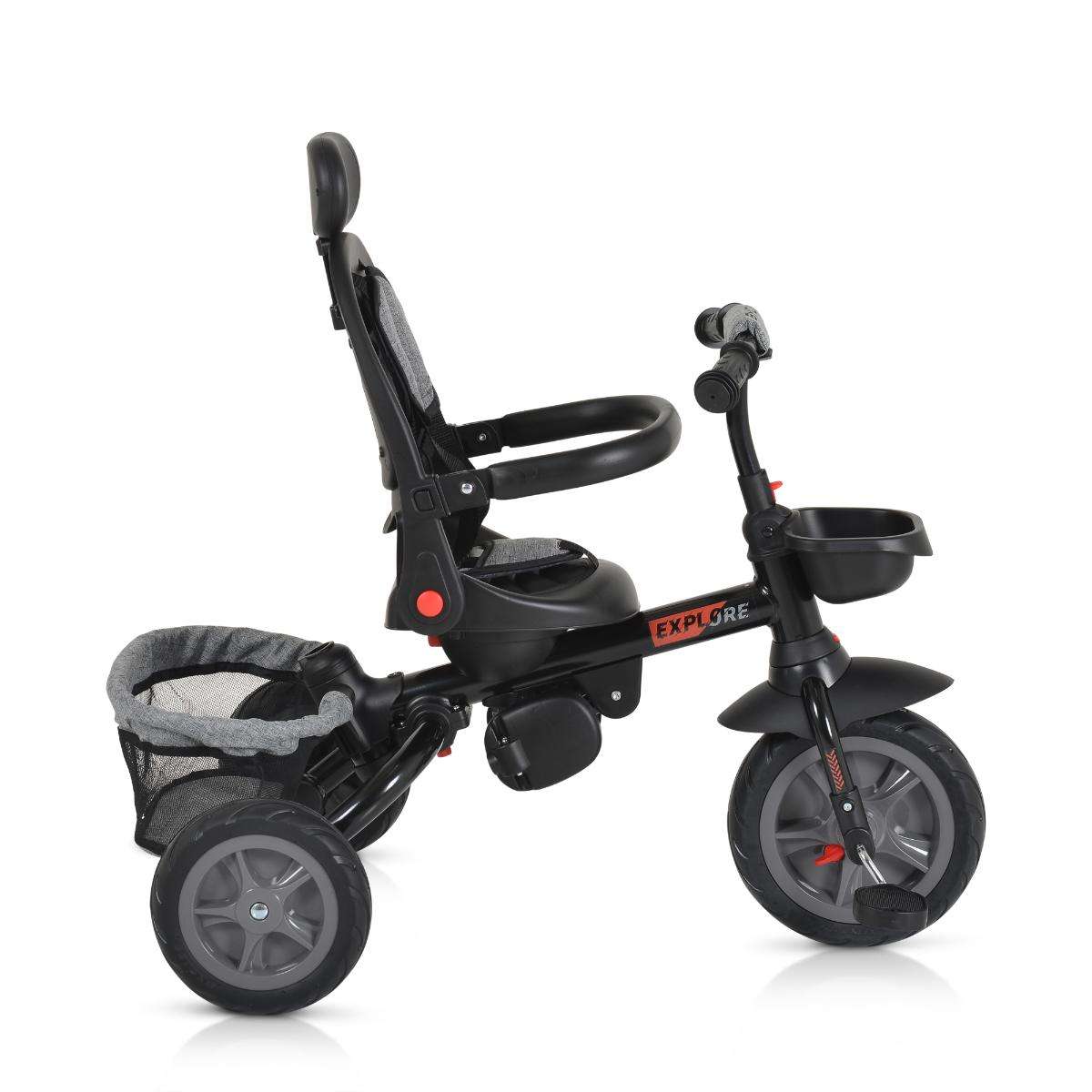 Tricycle Explore with foldable handlebar grey