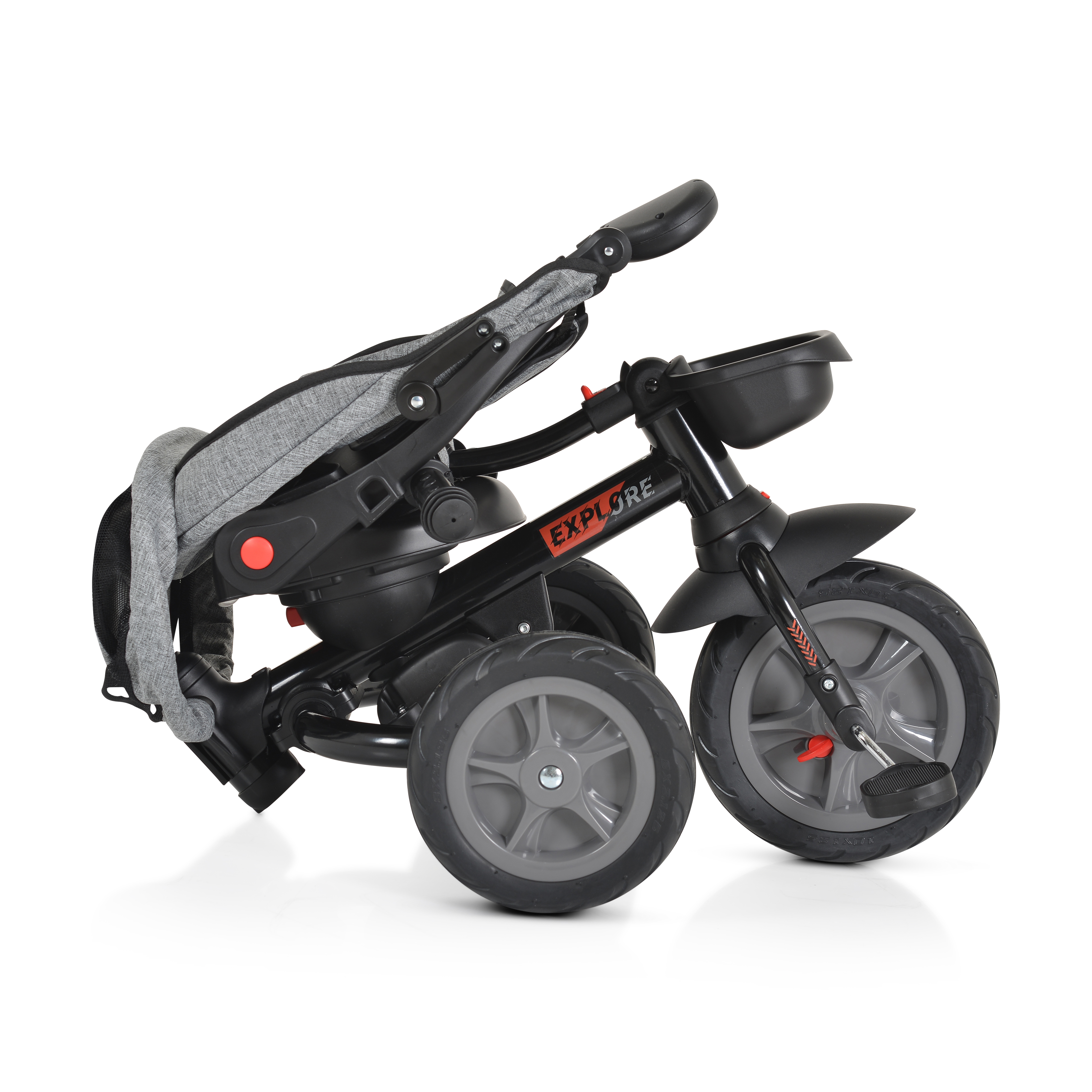 Tricycle Explore with foldable handlebar grey