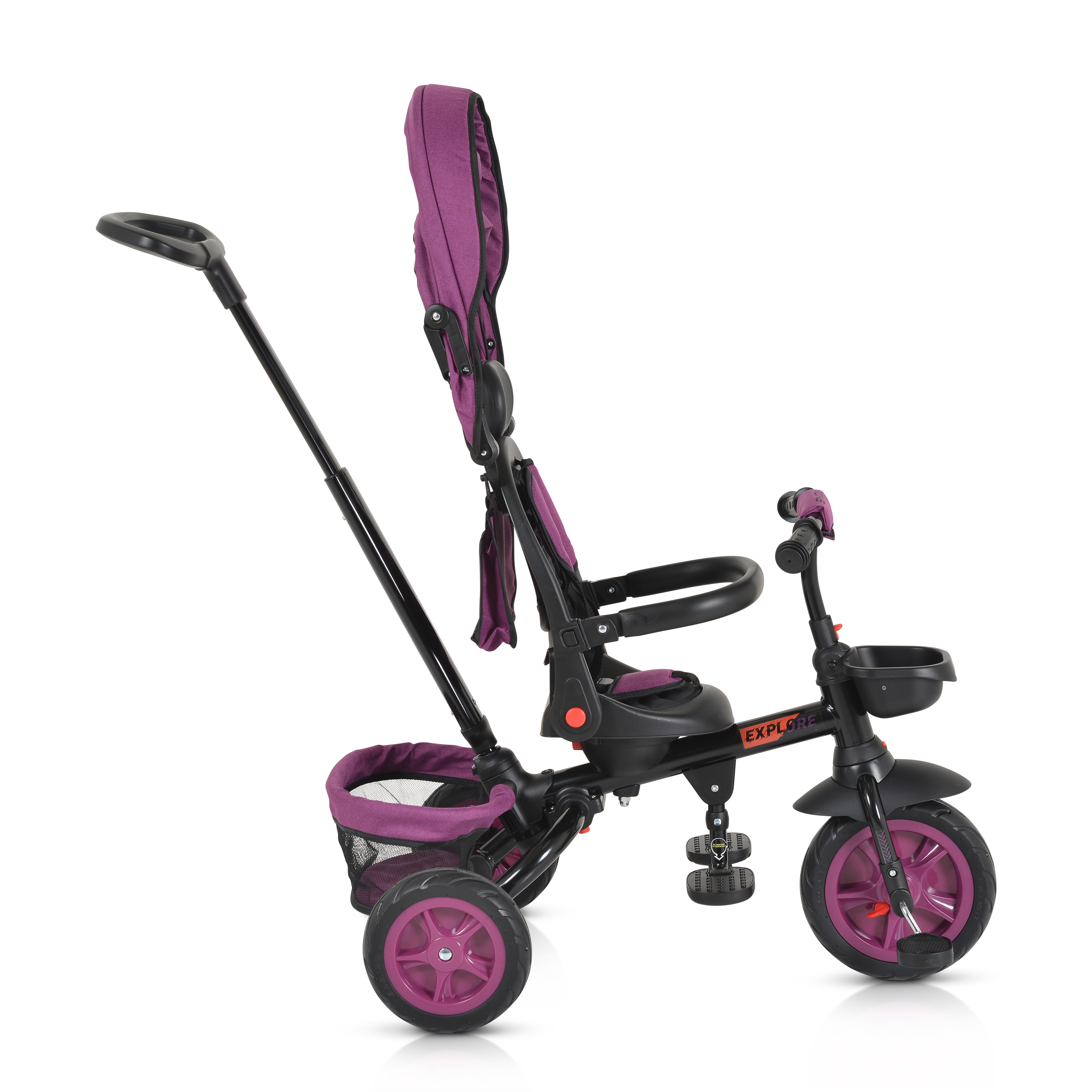 Tricycle Explore with foldable handlebar purple