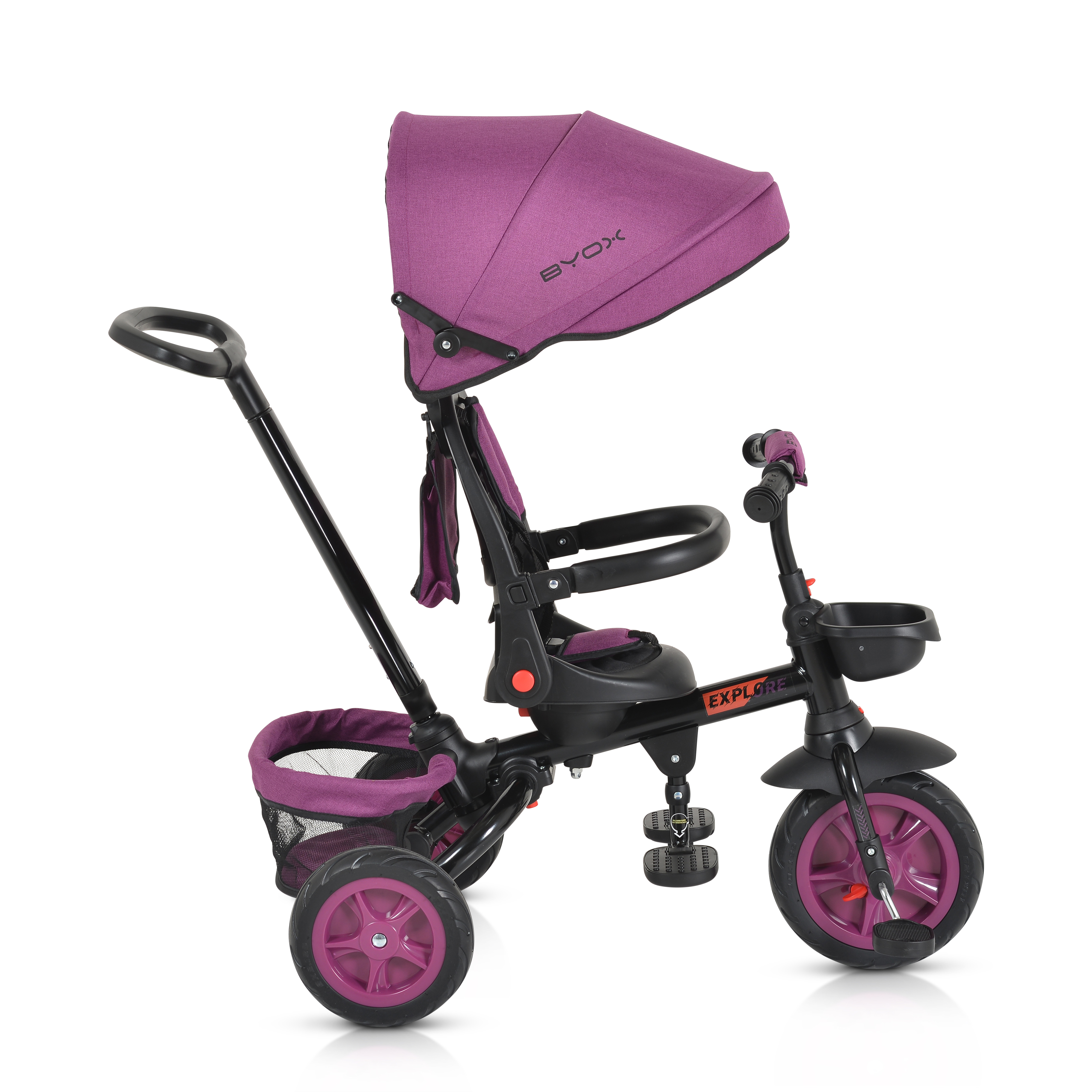 Tricycle Explore with foldable handlebar purple