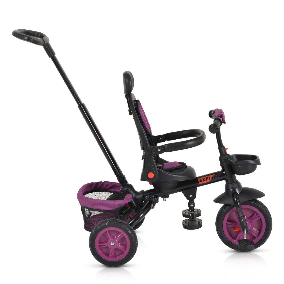 Tricycle Explore with foldable handlebar purple
