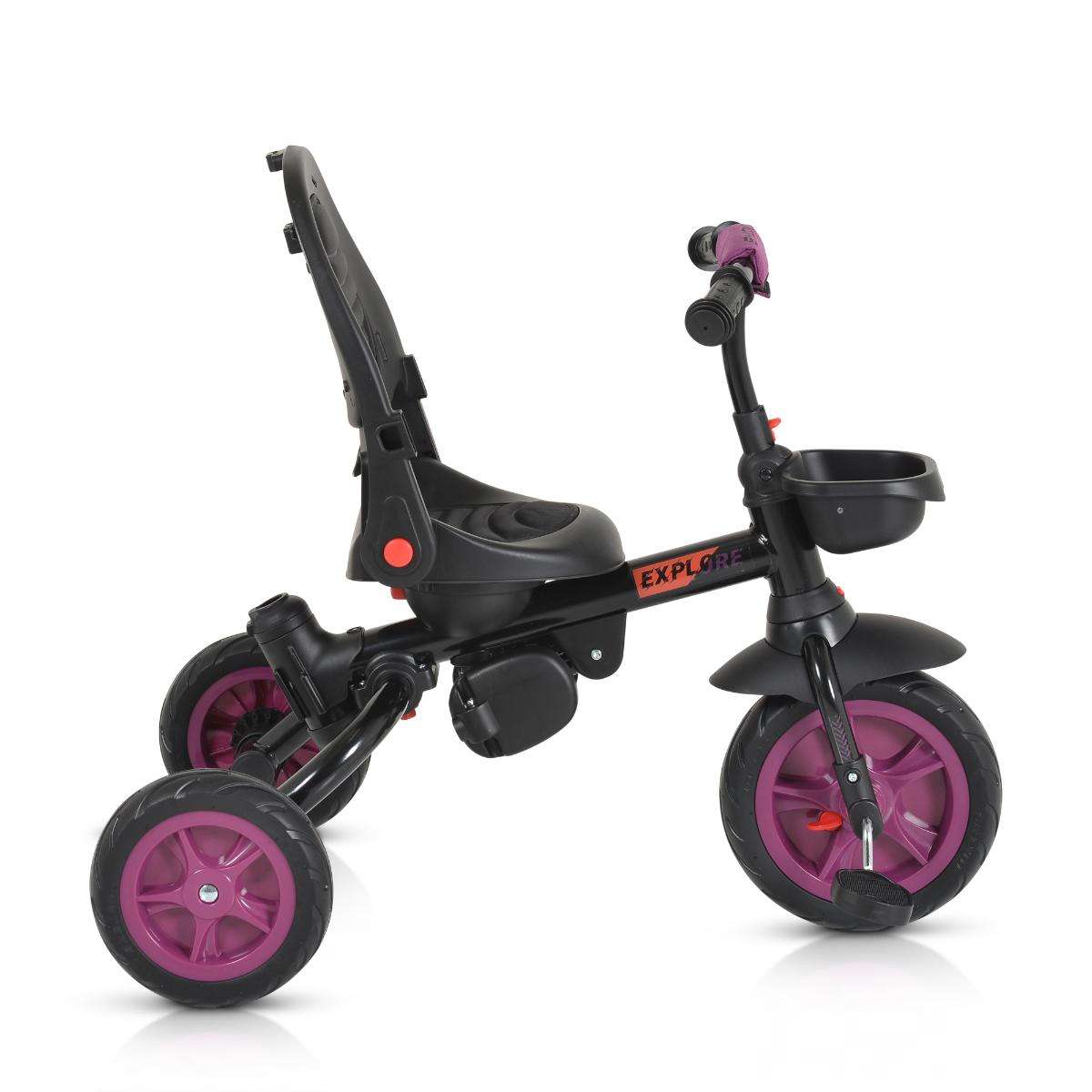 Tricycle Explore with foldable handlebar purple
