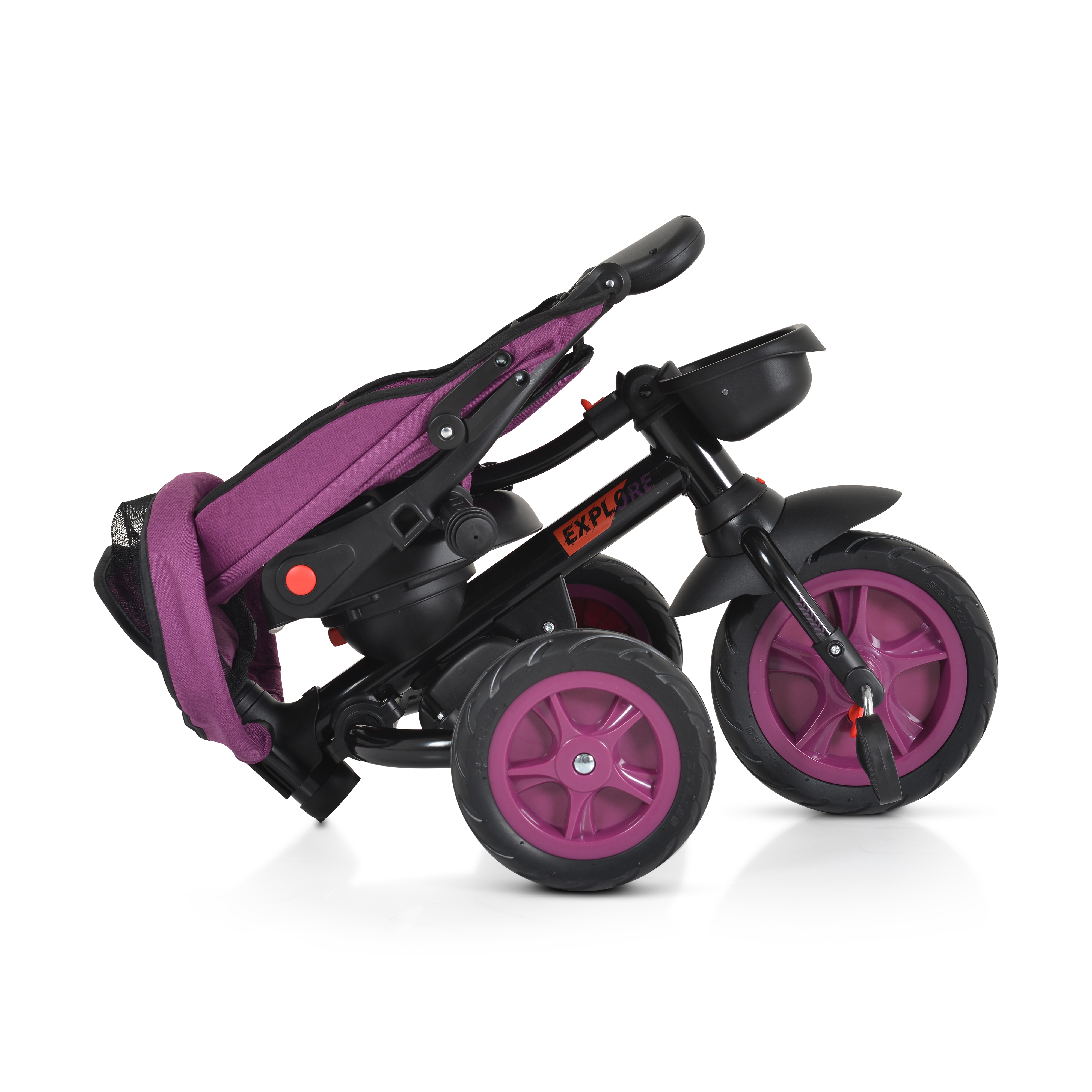 Tricycle Explore with foldable handlebar purple