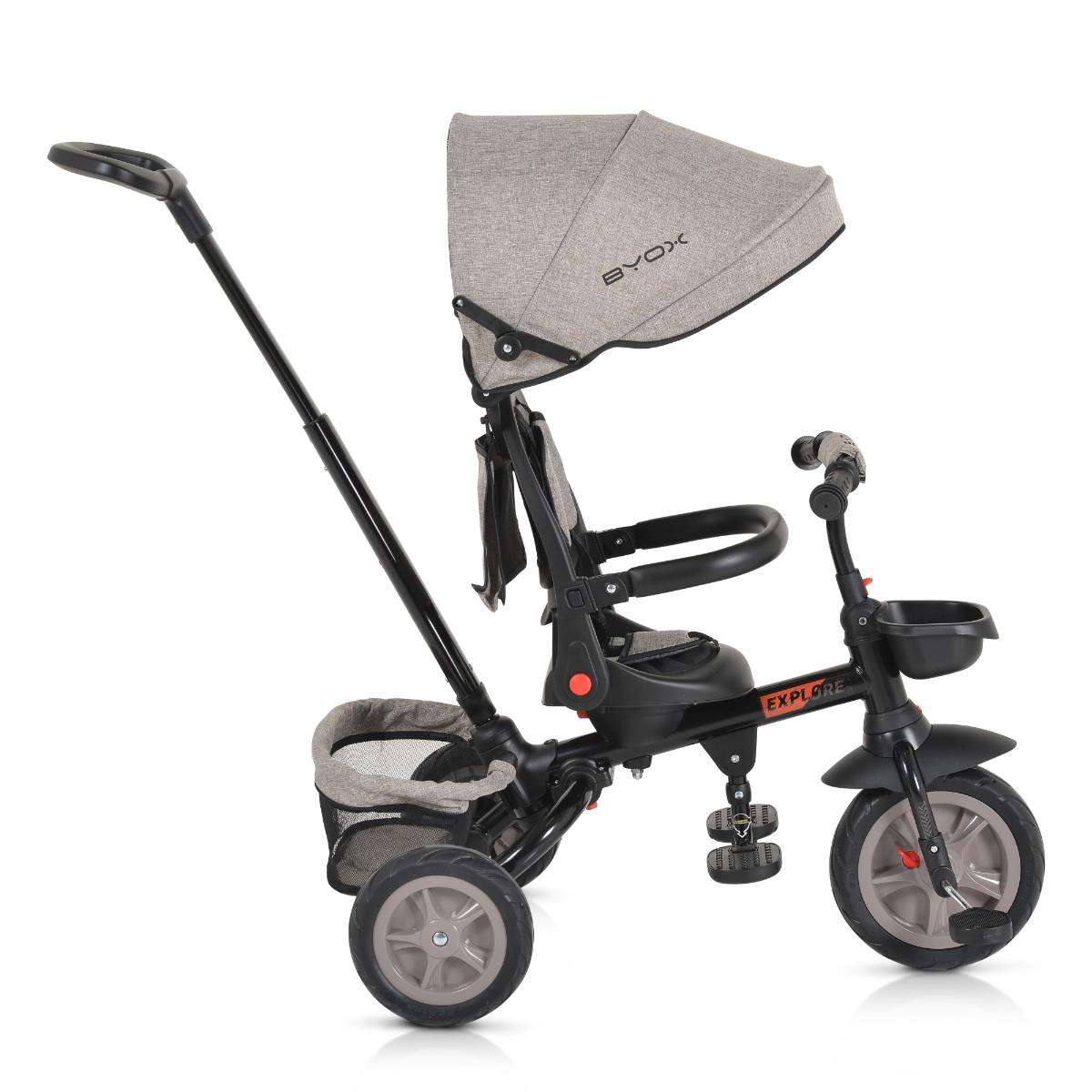 Tricycle Explore with foldable handlebar beige