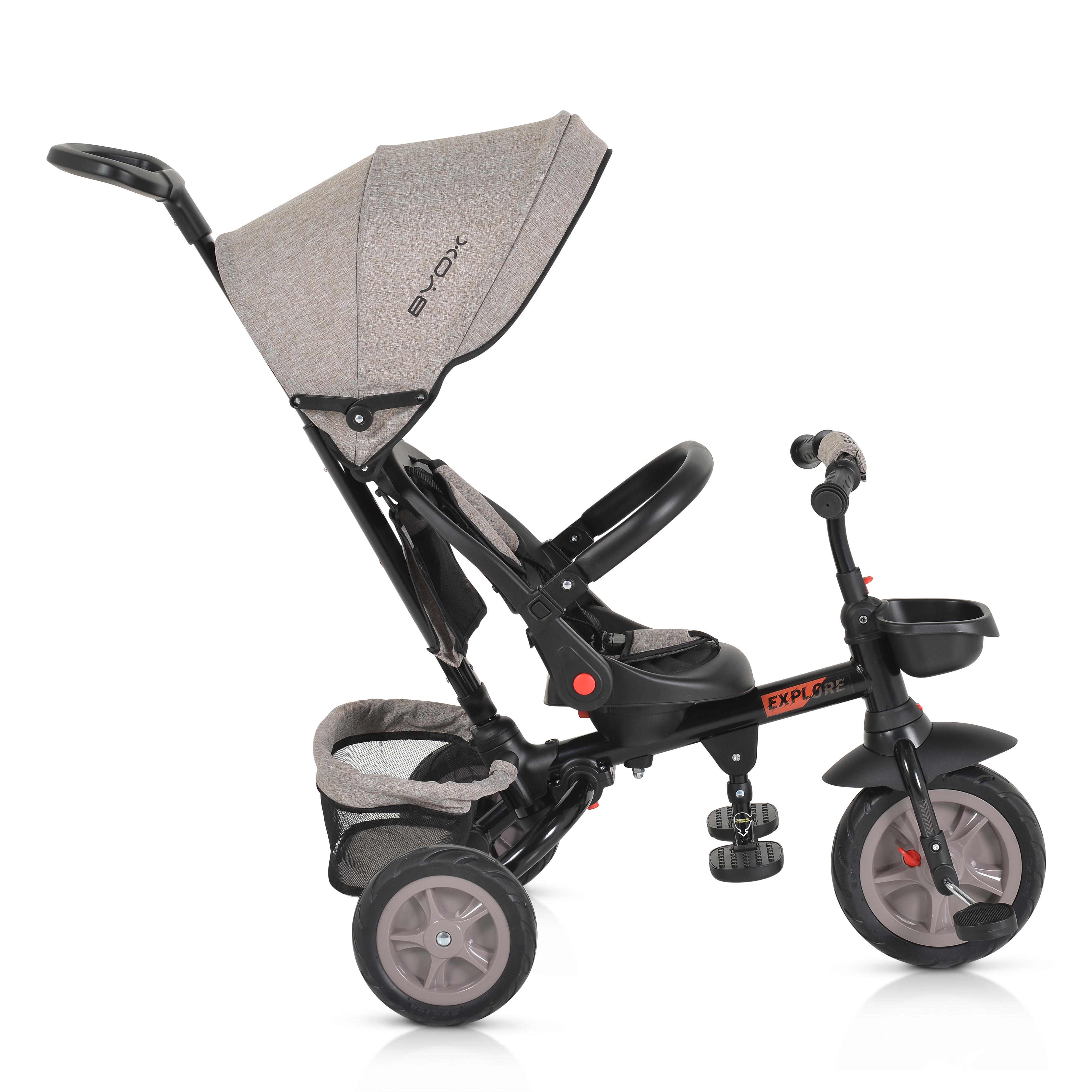 Tricycle Explore with foldable handlebar beige