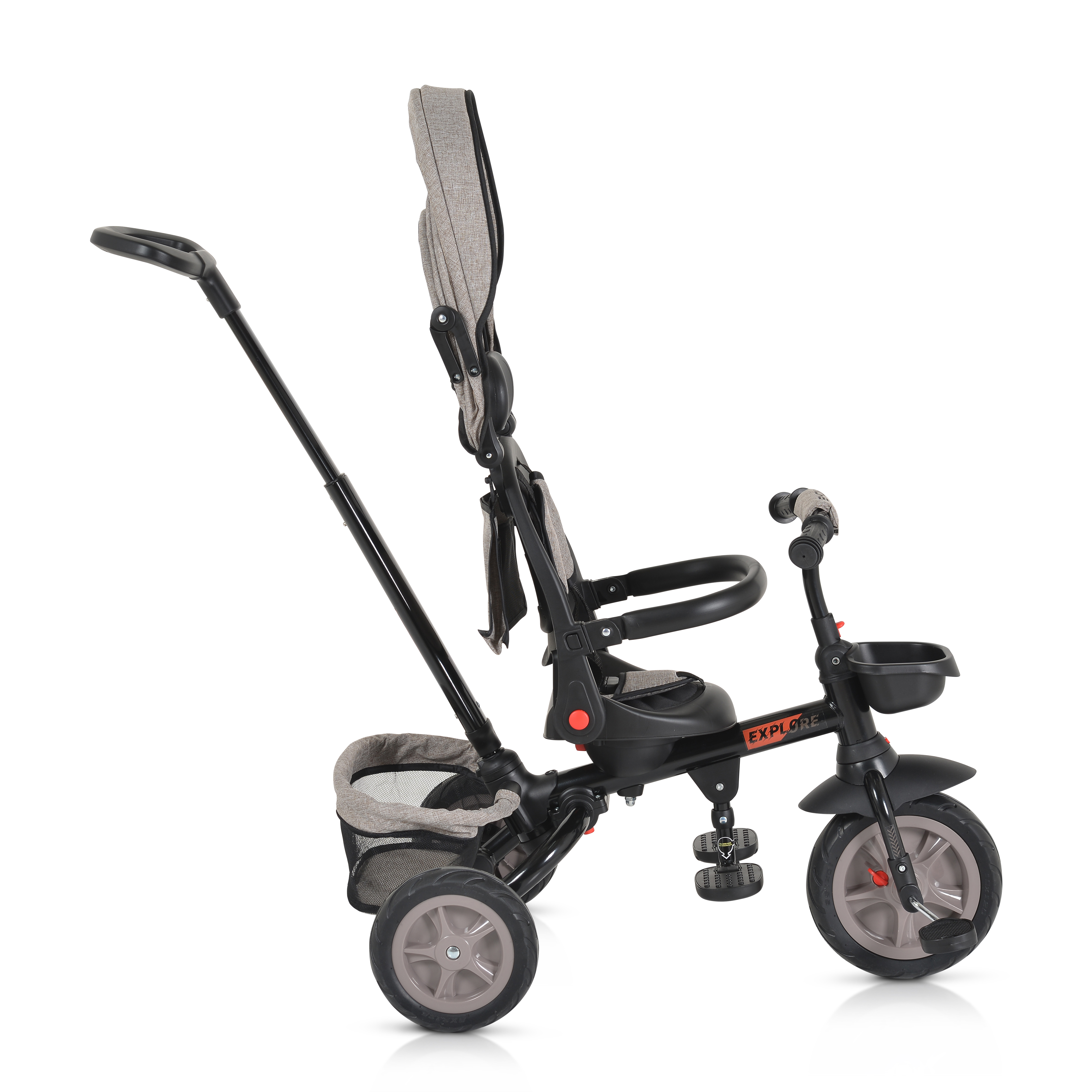 Tricycle Explore with foldable handlebar beige