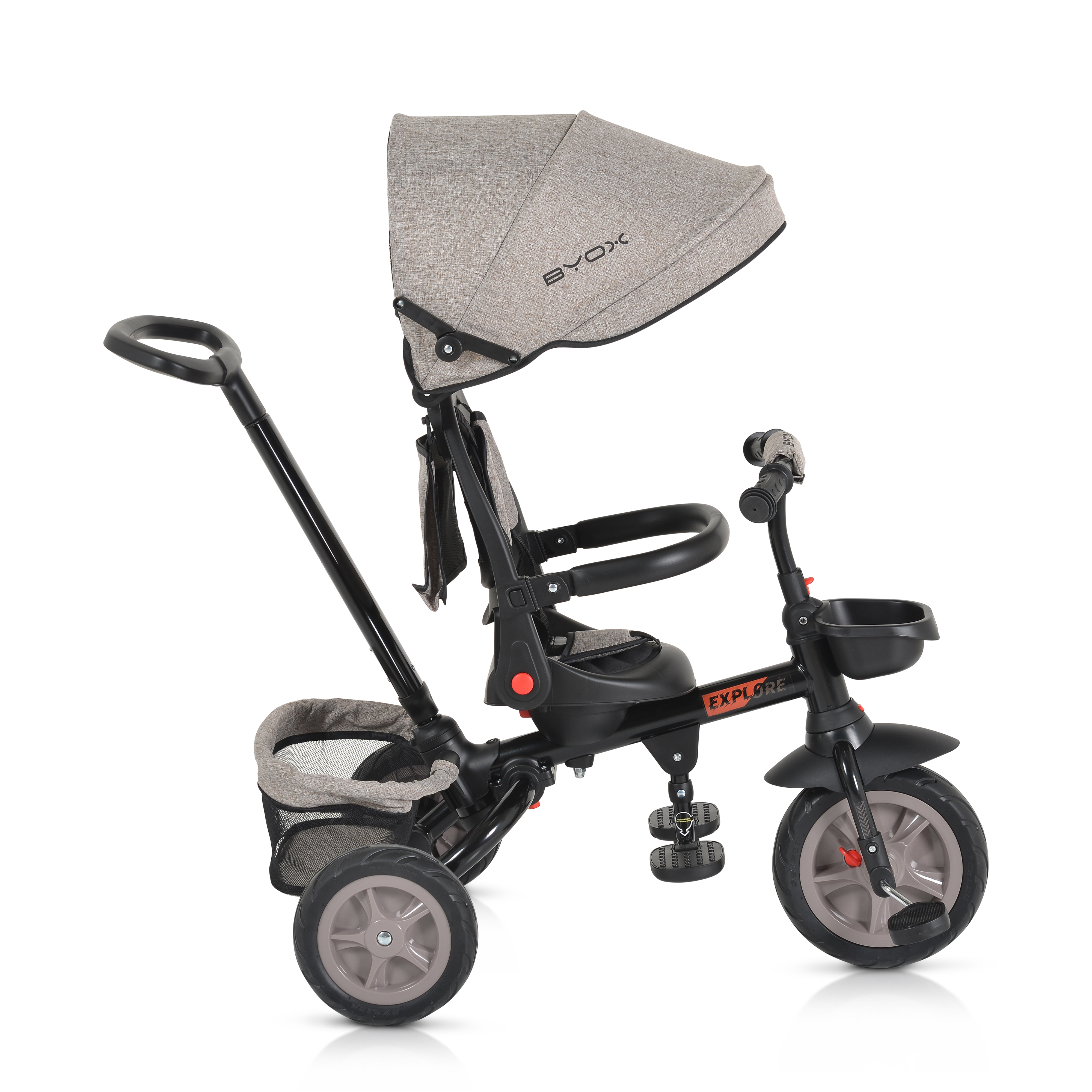 Tricycle Explore with foldable handlebar beige