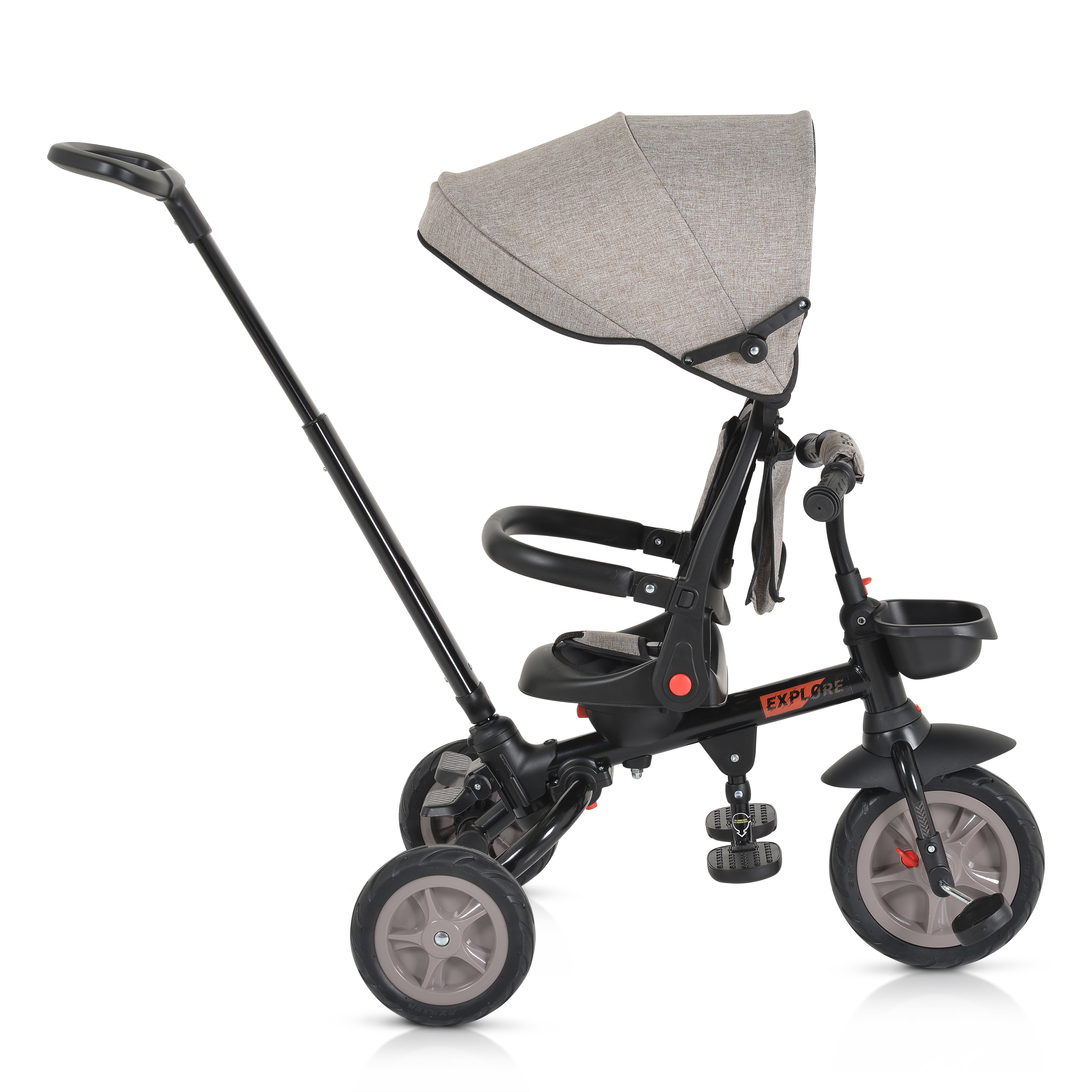 Tricycle Explore with foldable handlebar beige