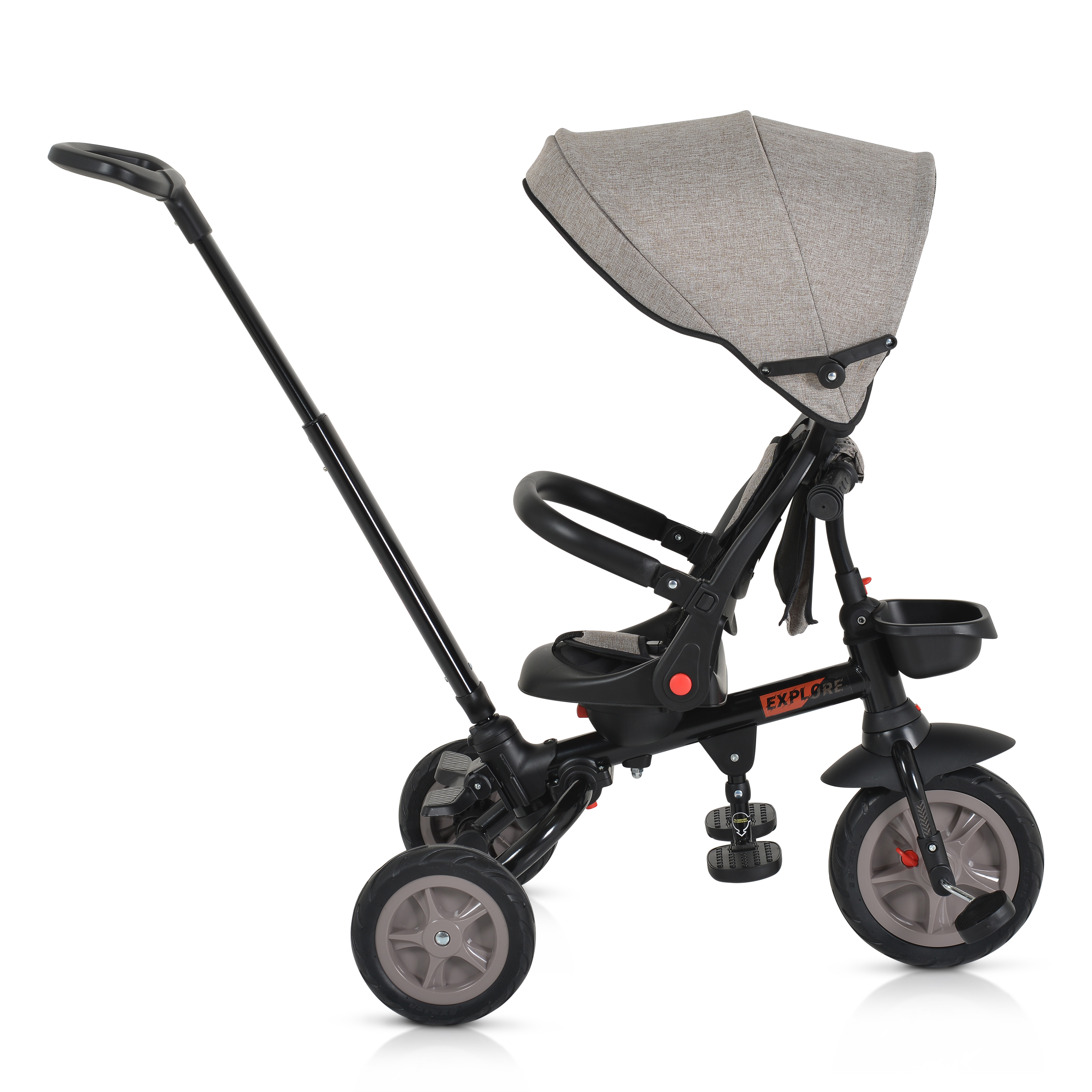Tricycle Explore with foldable handlebar beige