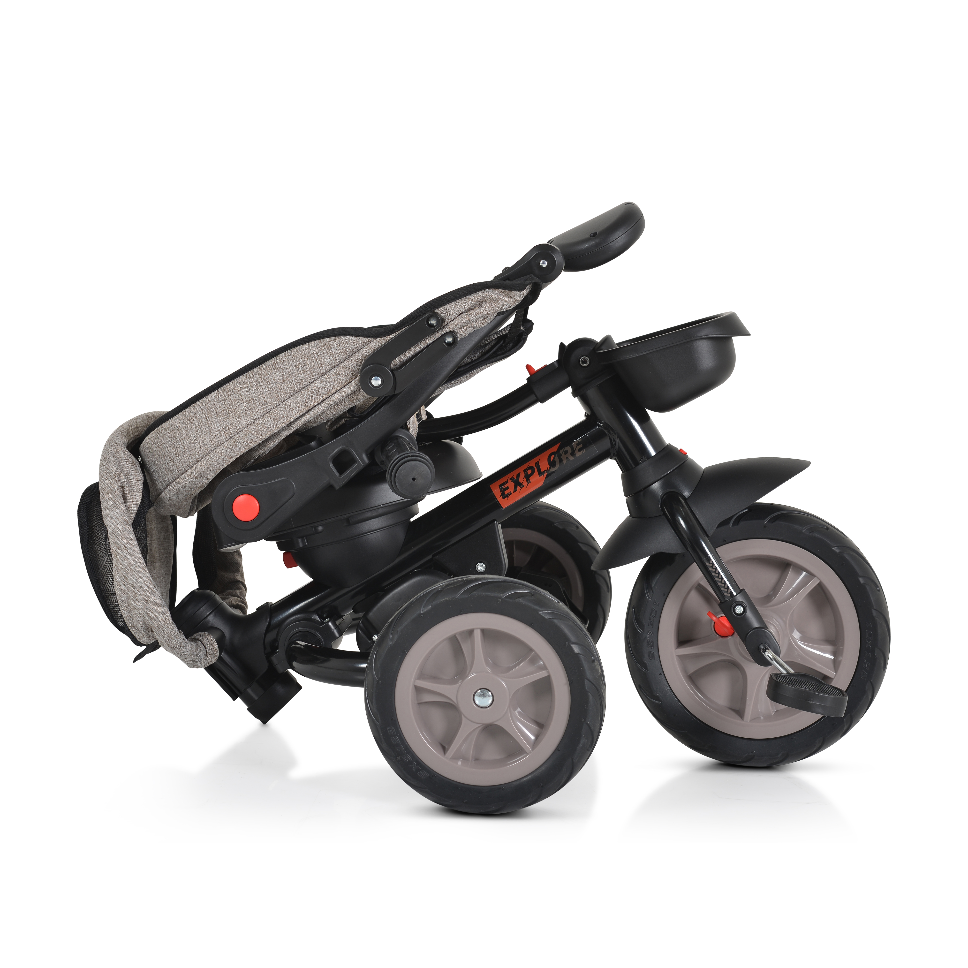 Tricycle Explore with foldable handlebar beige