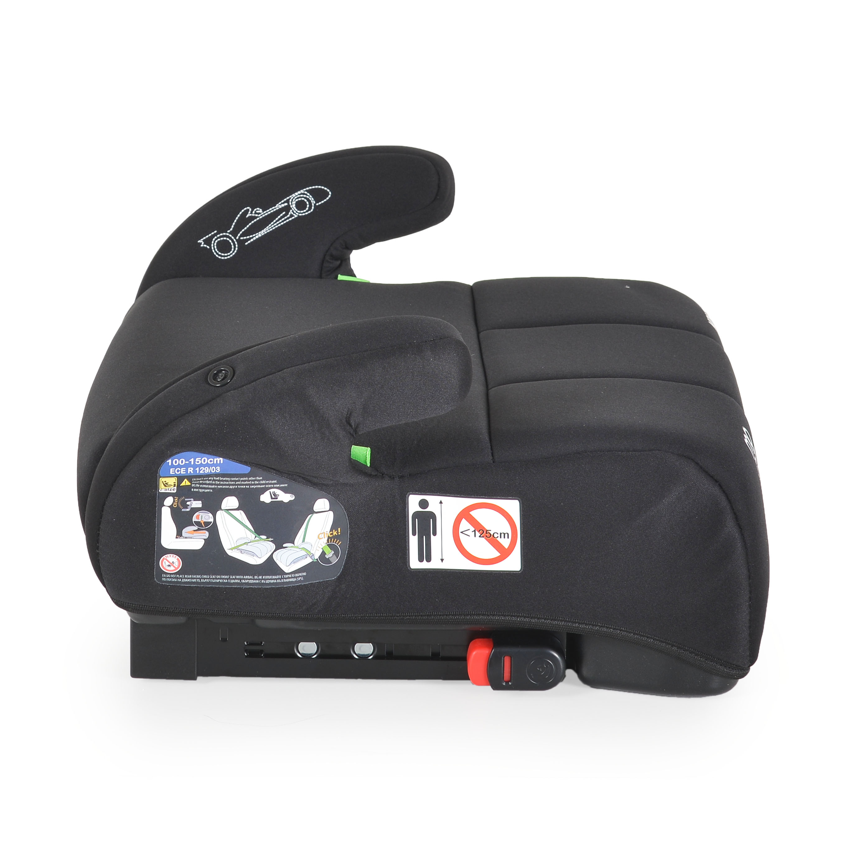 Car seat Monza black 100-150cm