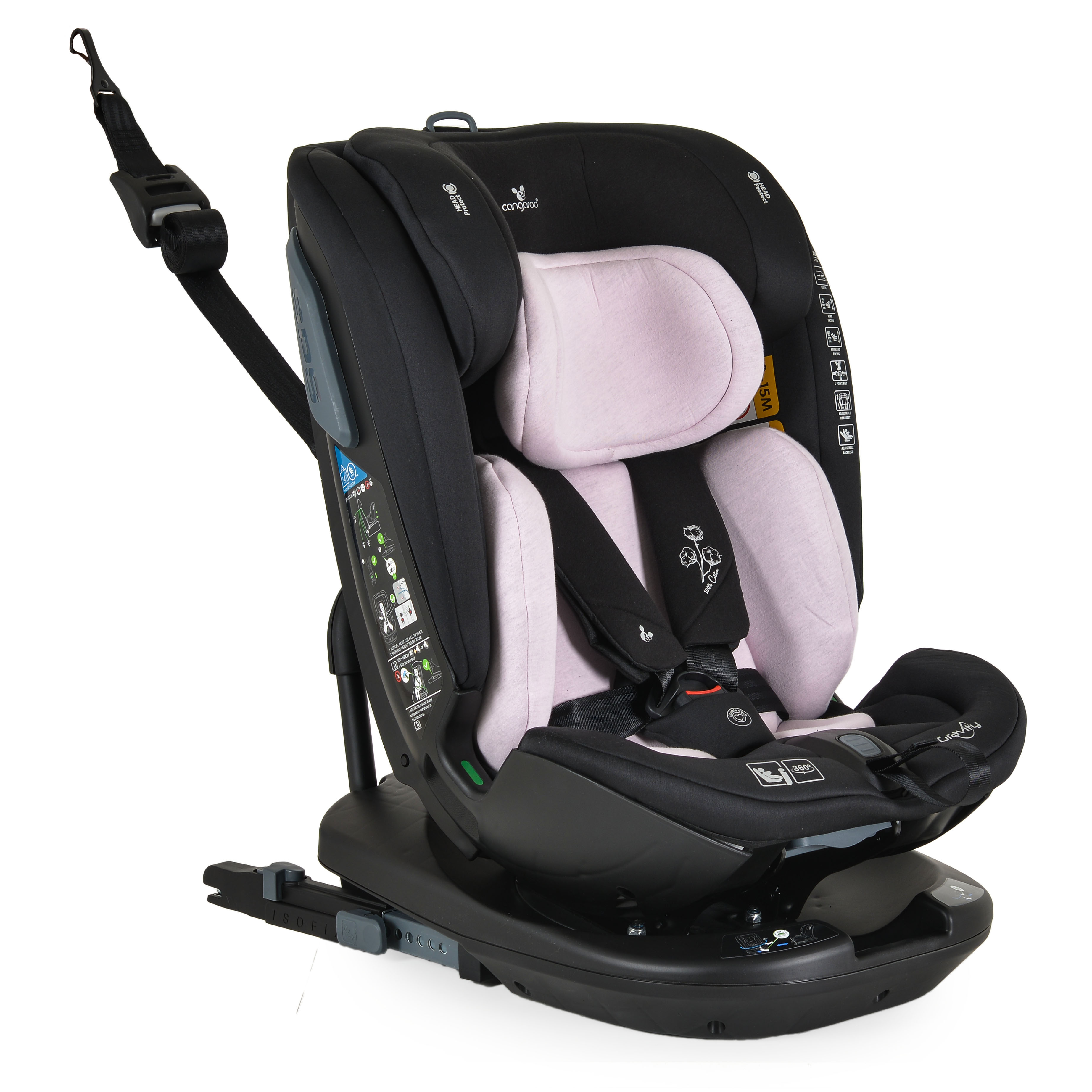 Baby car seat Gravity I-size 40-150cm pink