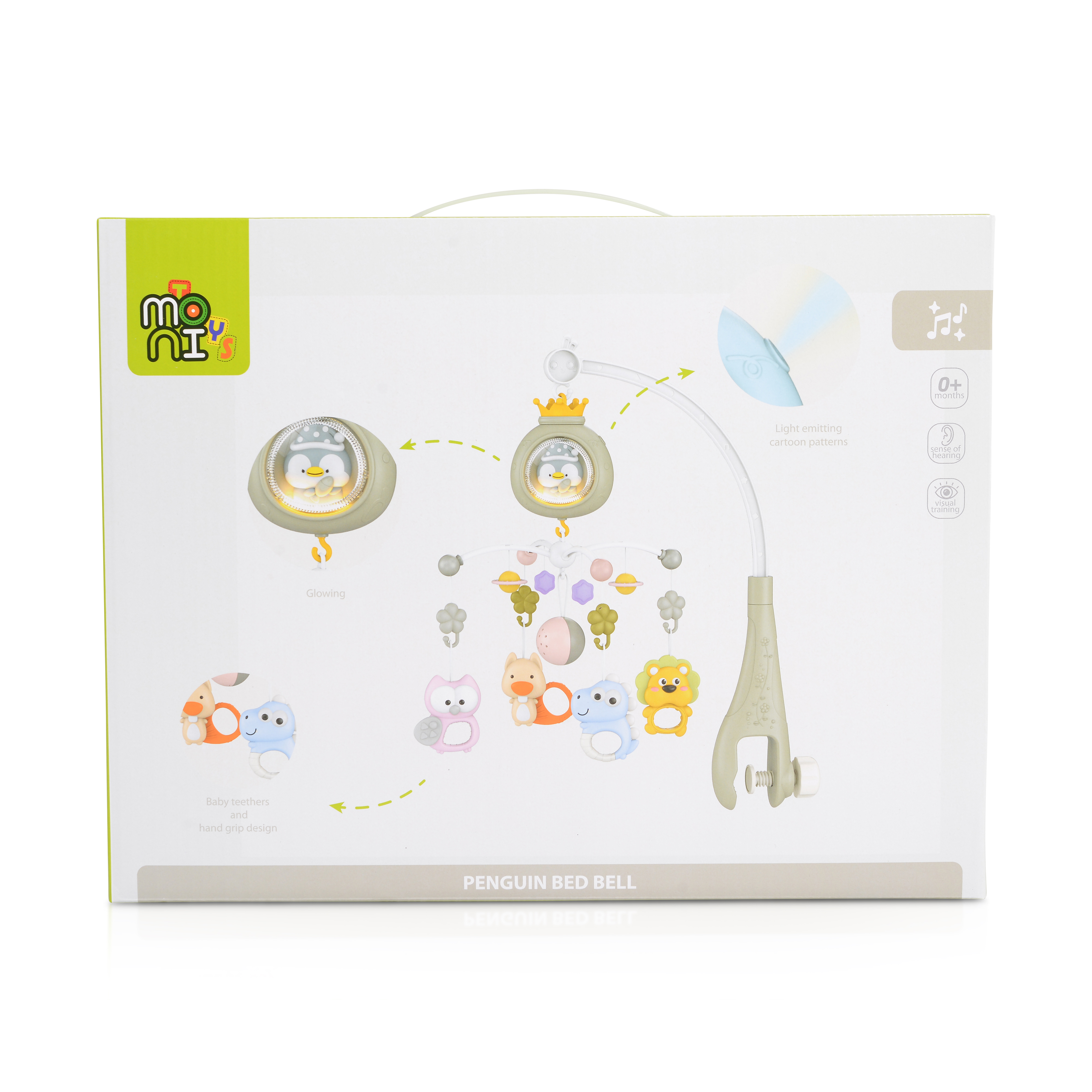 Baby bed bell Penguin pink