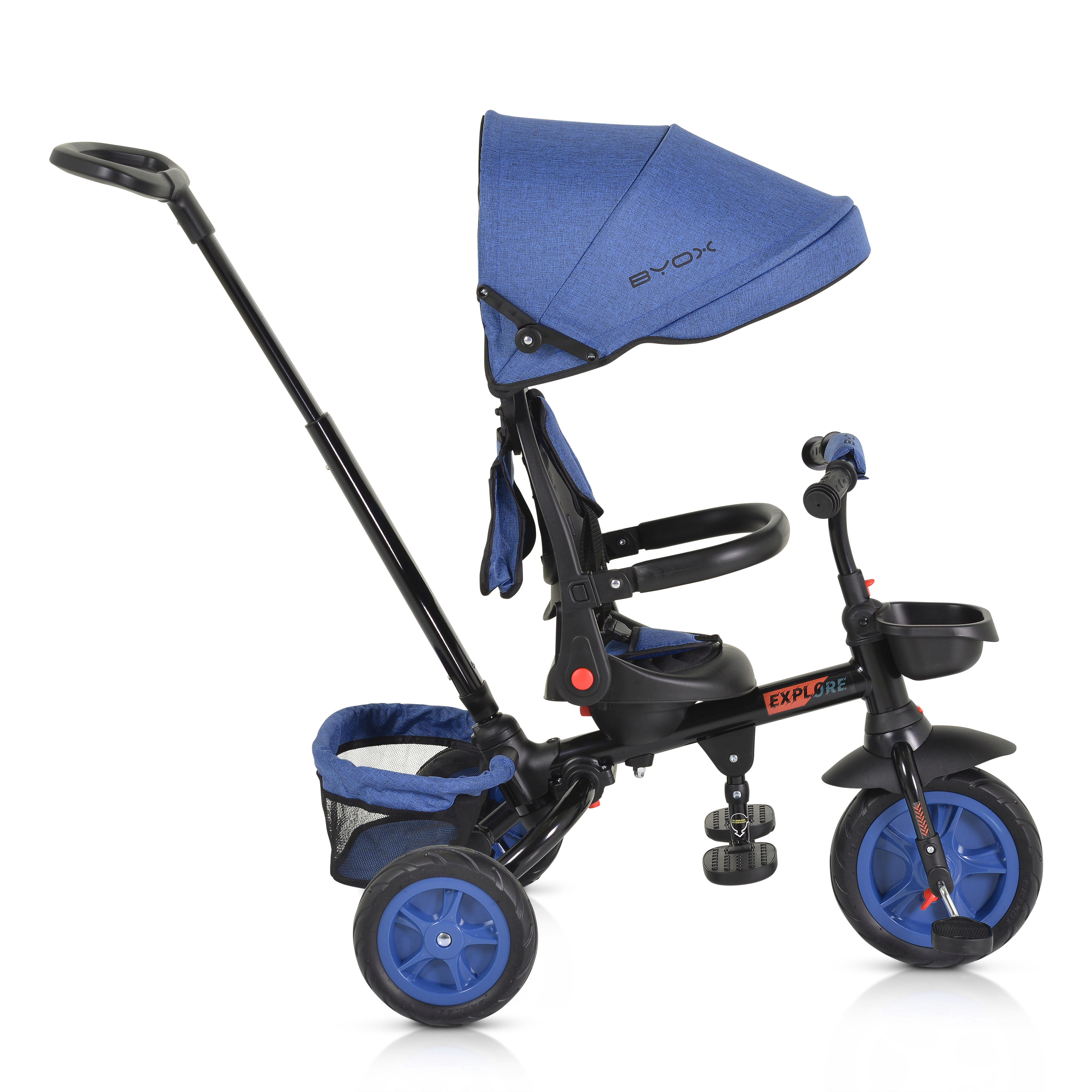 Tricycle Explore folding handlebar dark blue