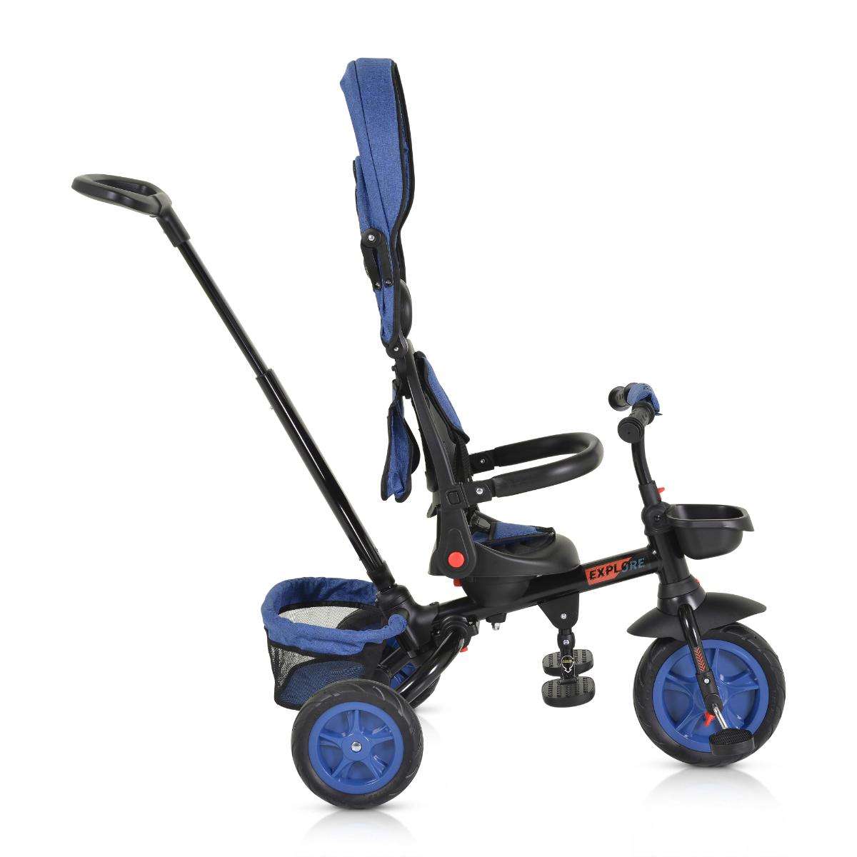 Tricycle Explore folding handlebar dark blue