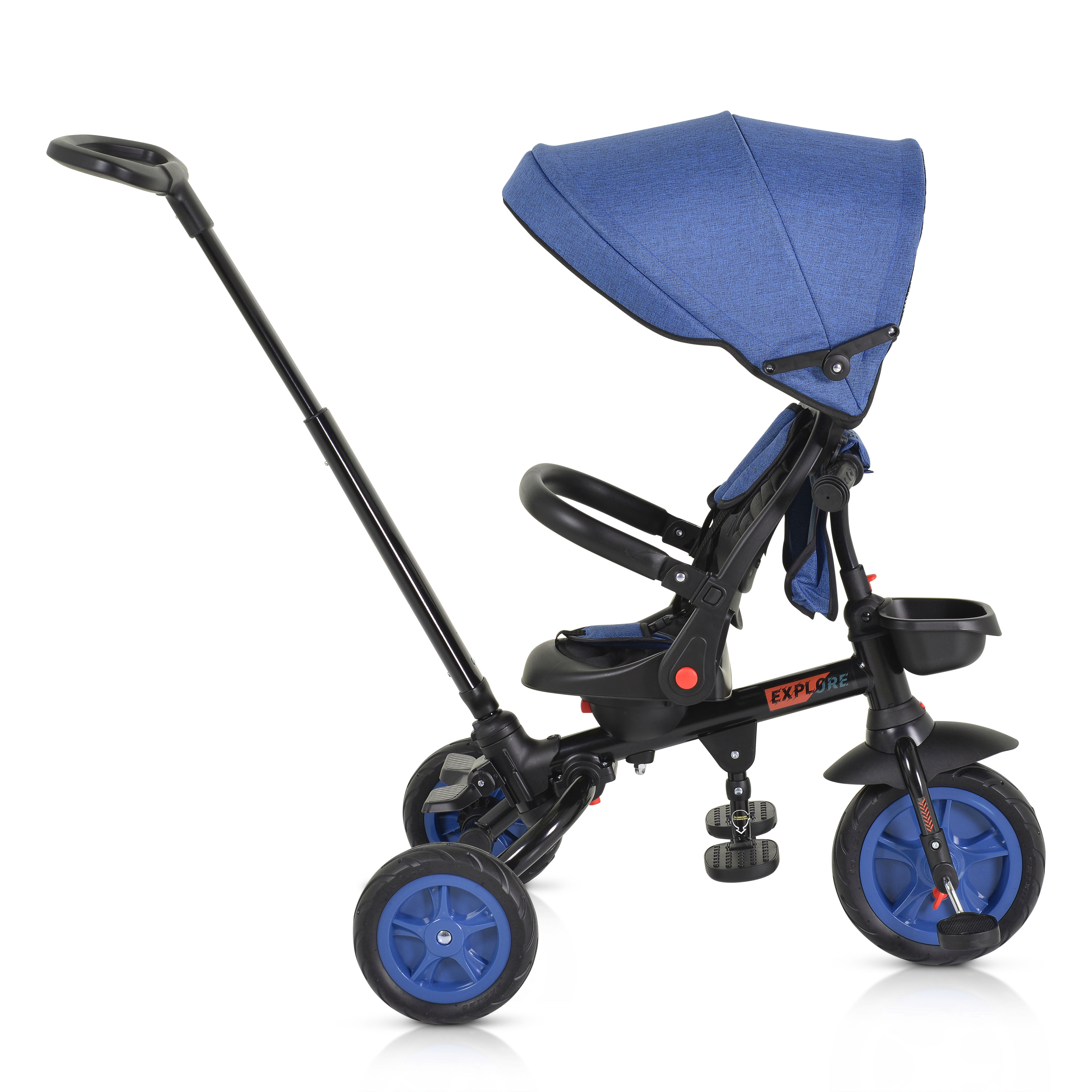 Tricycle Explore folding handlebar dark blue