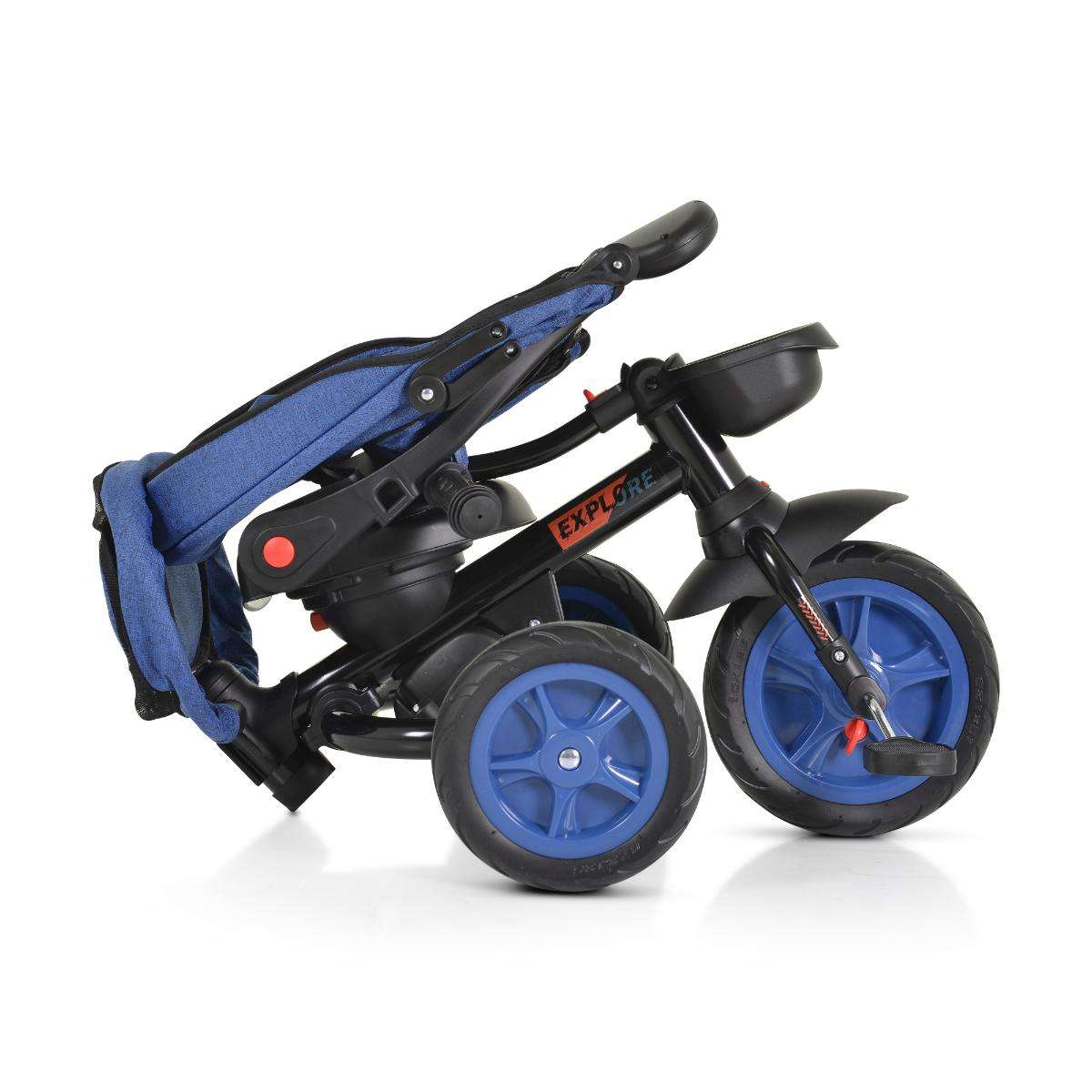 Tricycle Explore folding handlebar dark blue