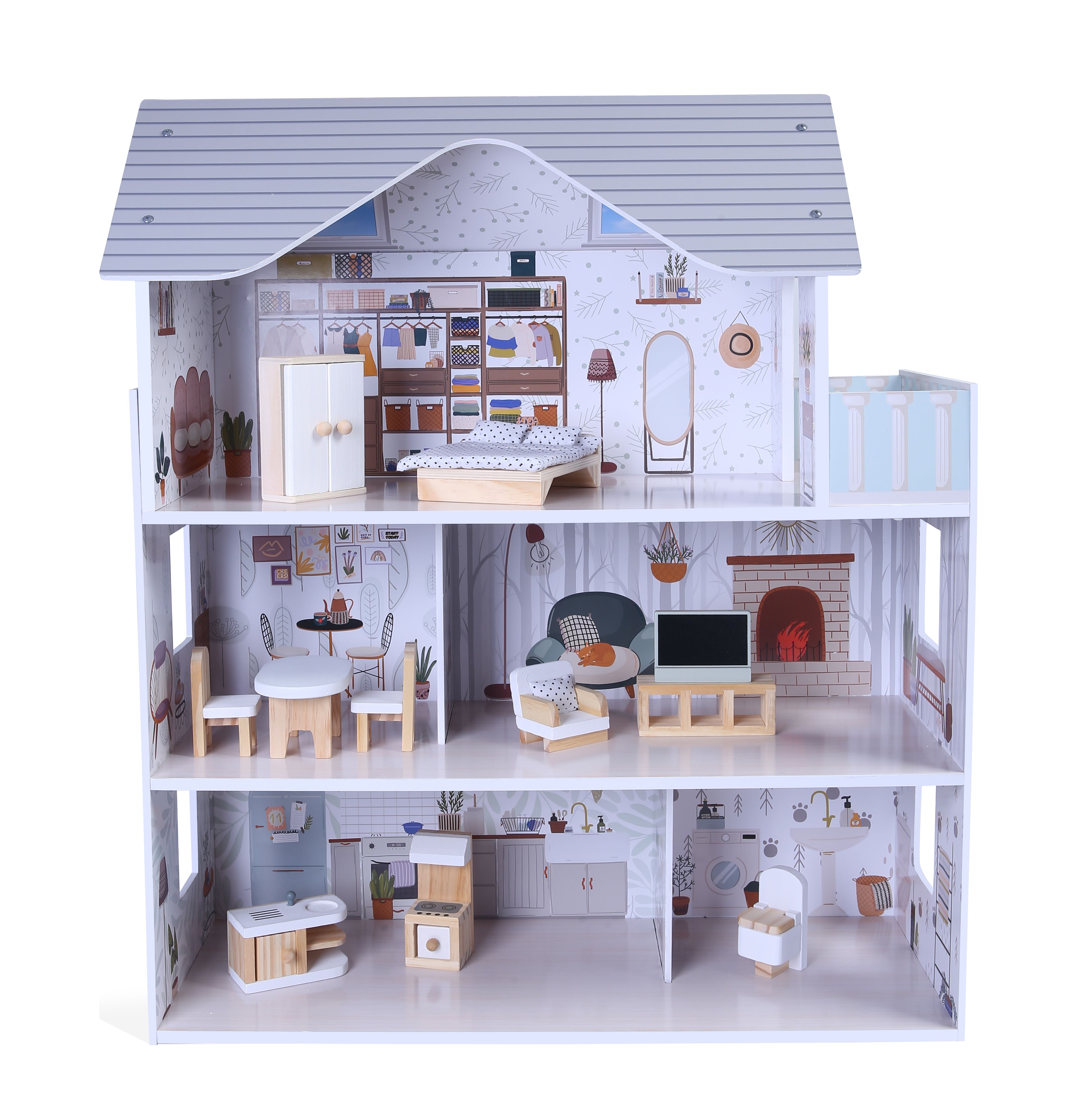 Sarah 8301 Wooden Dollhouse