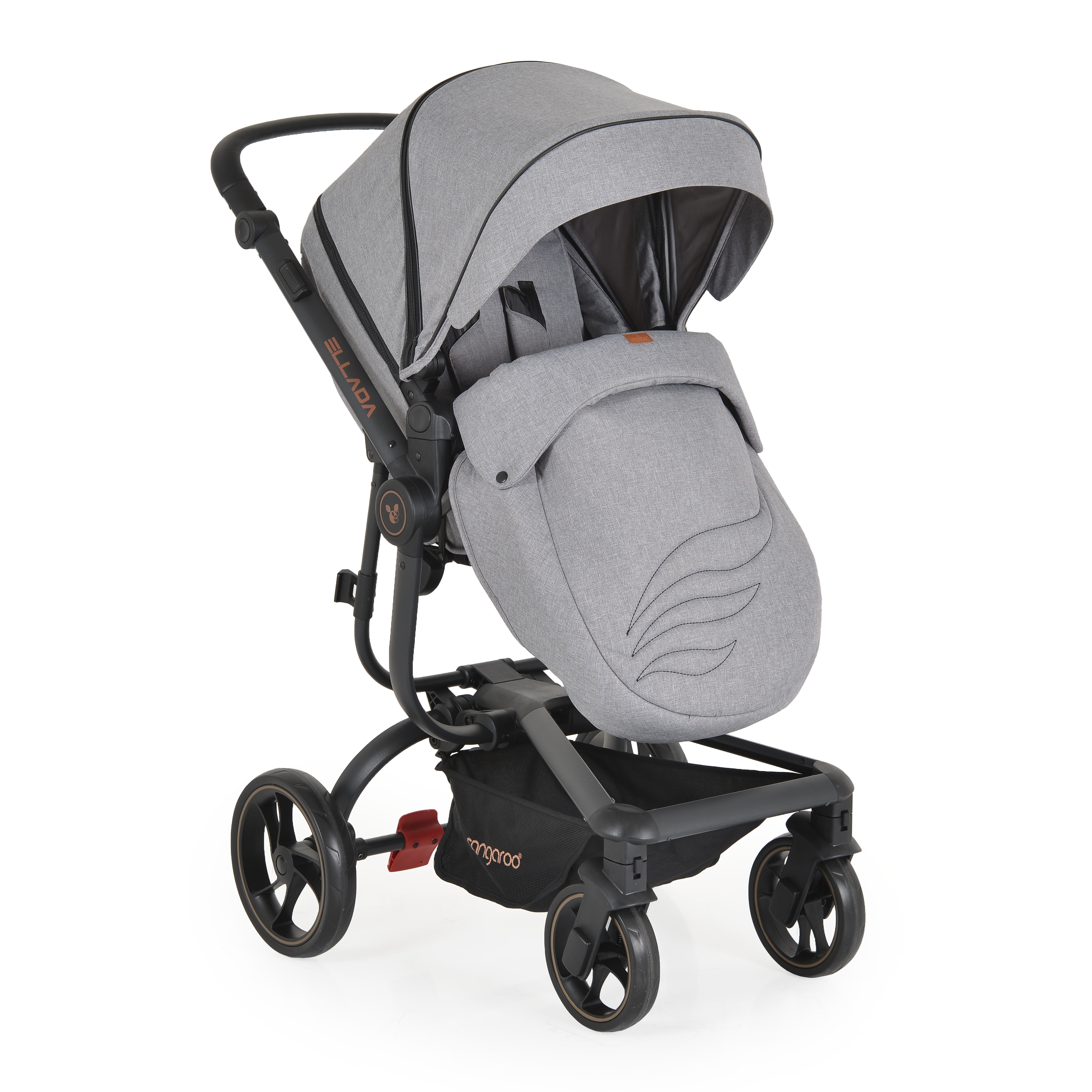 Combined stroller Ellada 2 in 1 gray