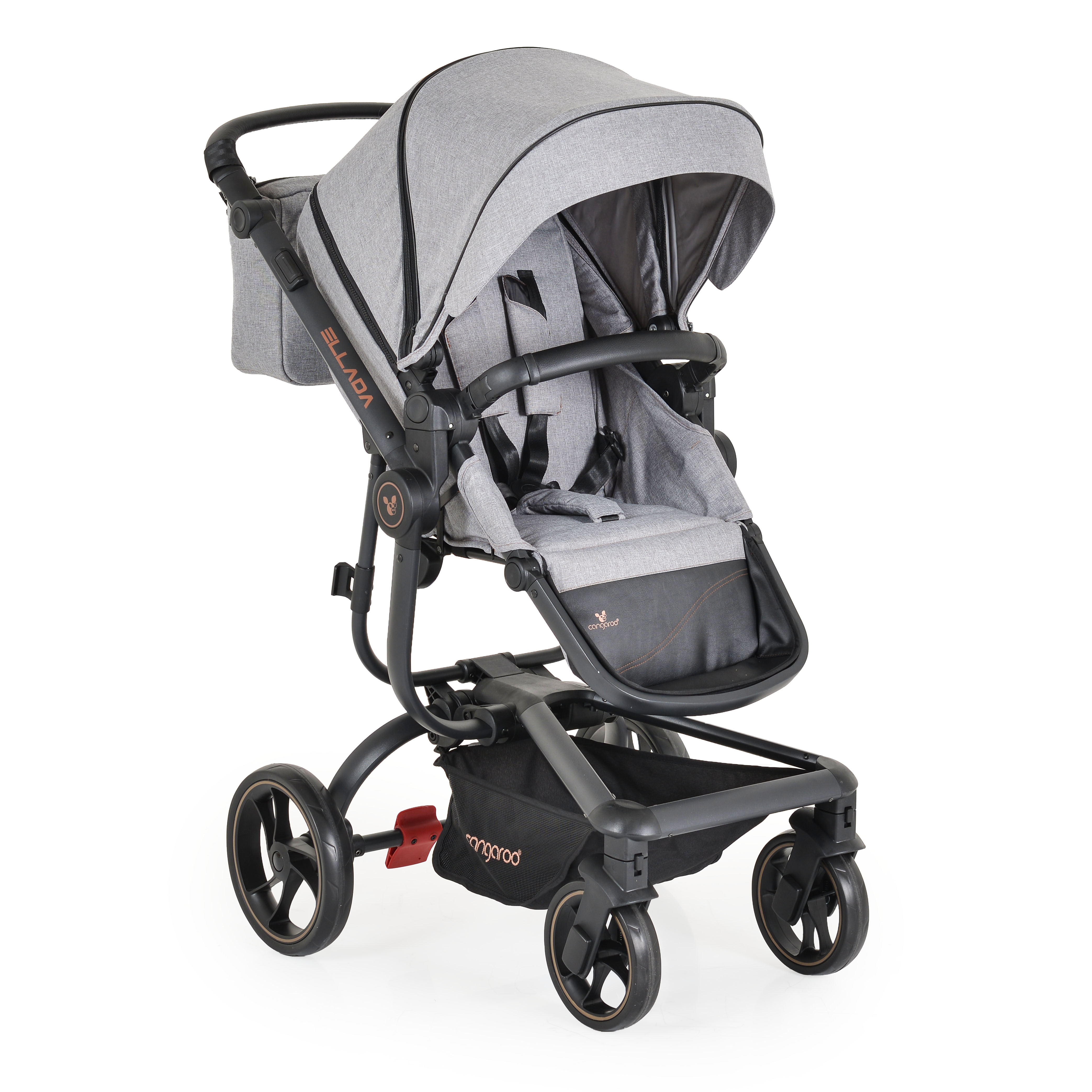 Combined stroller Ellada 2 in 1 gray
