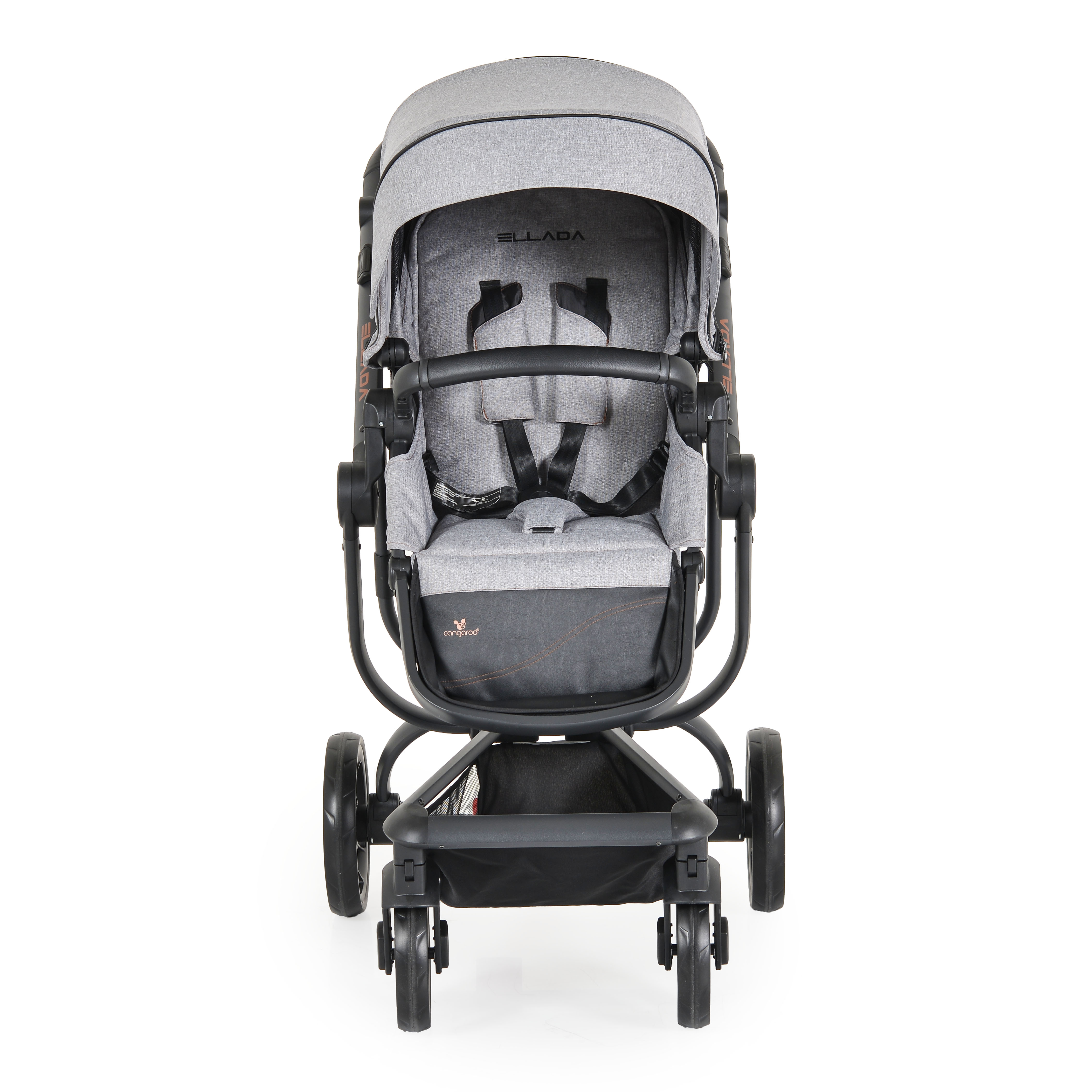 Combined stroller Ellada 2 in 1 gray