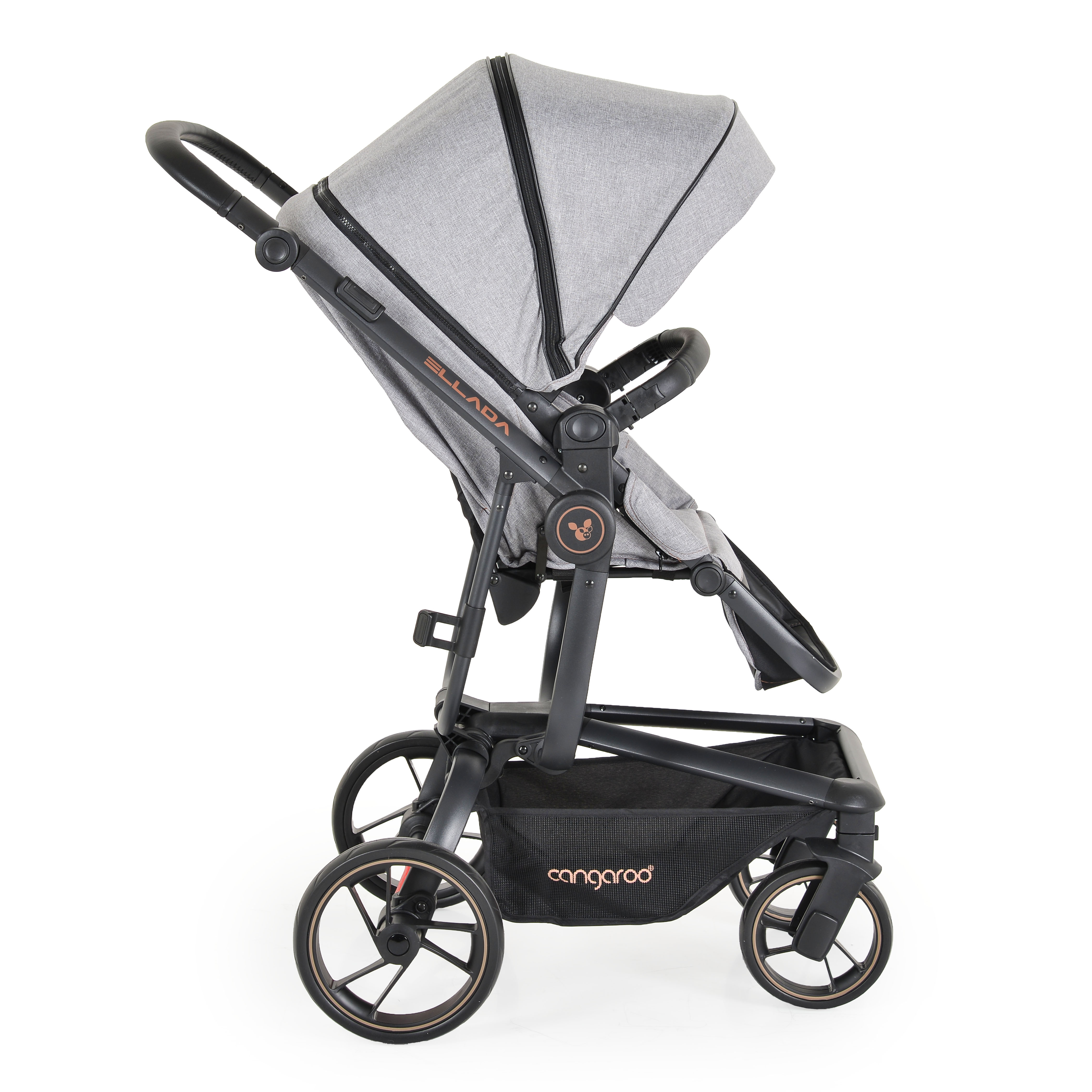 Combined stroller Ellada 2 in 1 gray