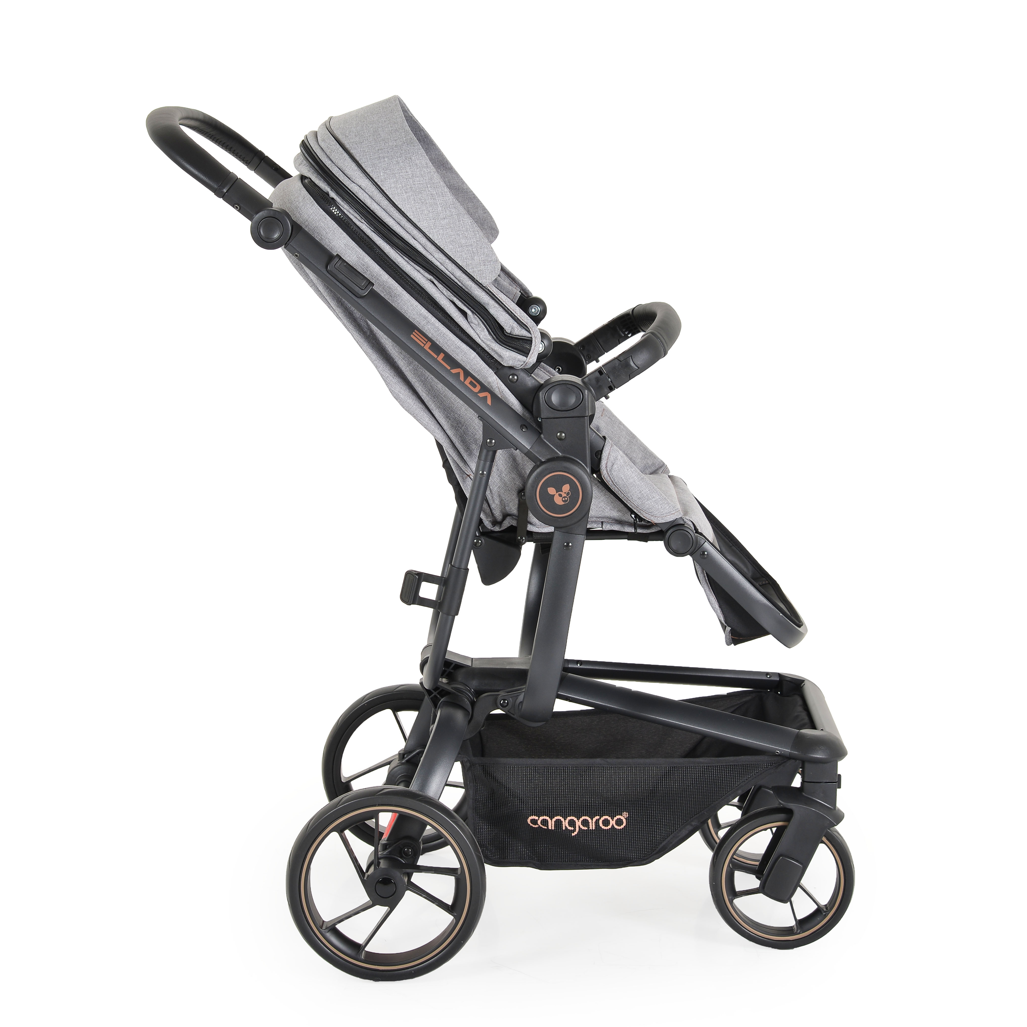 Combined stroller Ellada 2 in 1 gray