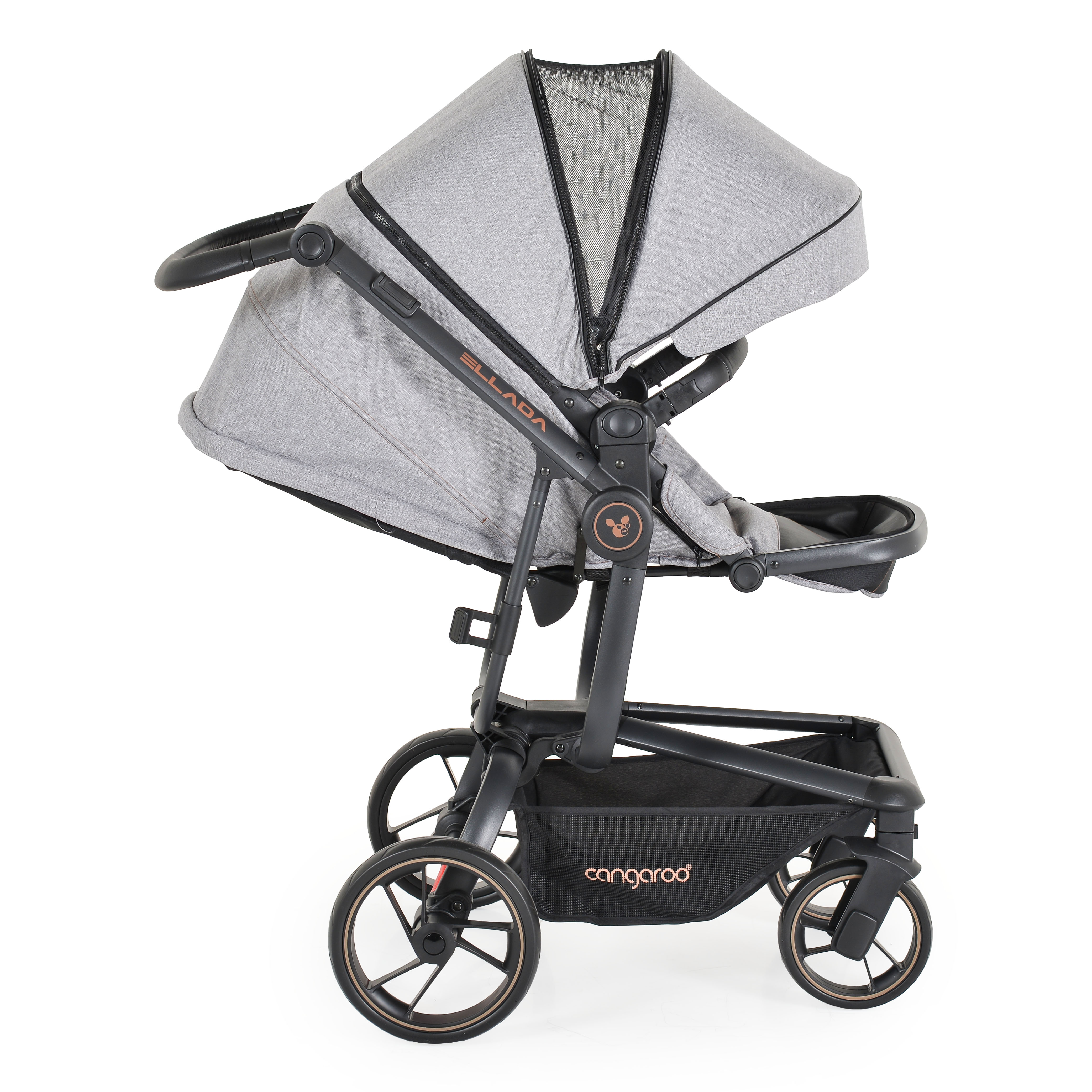 Combined stroller Ellada 2 in 1 gray