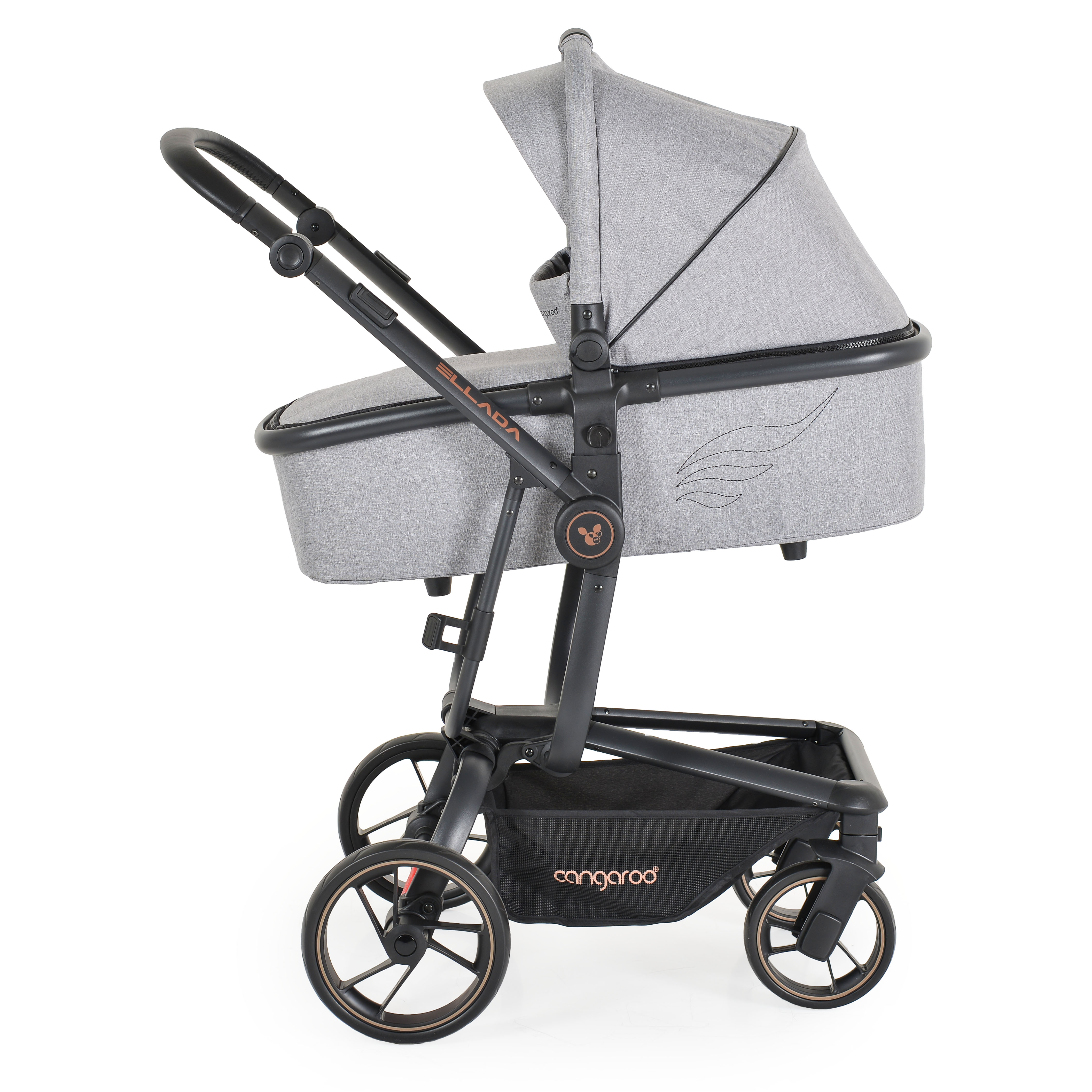 Combined stroller Ellada 2 in 1 gray