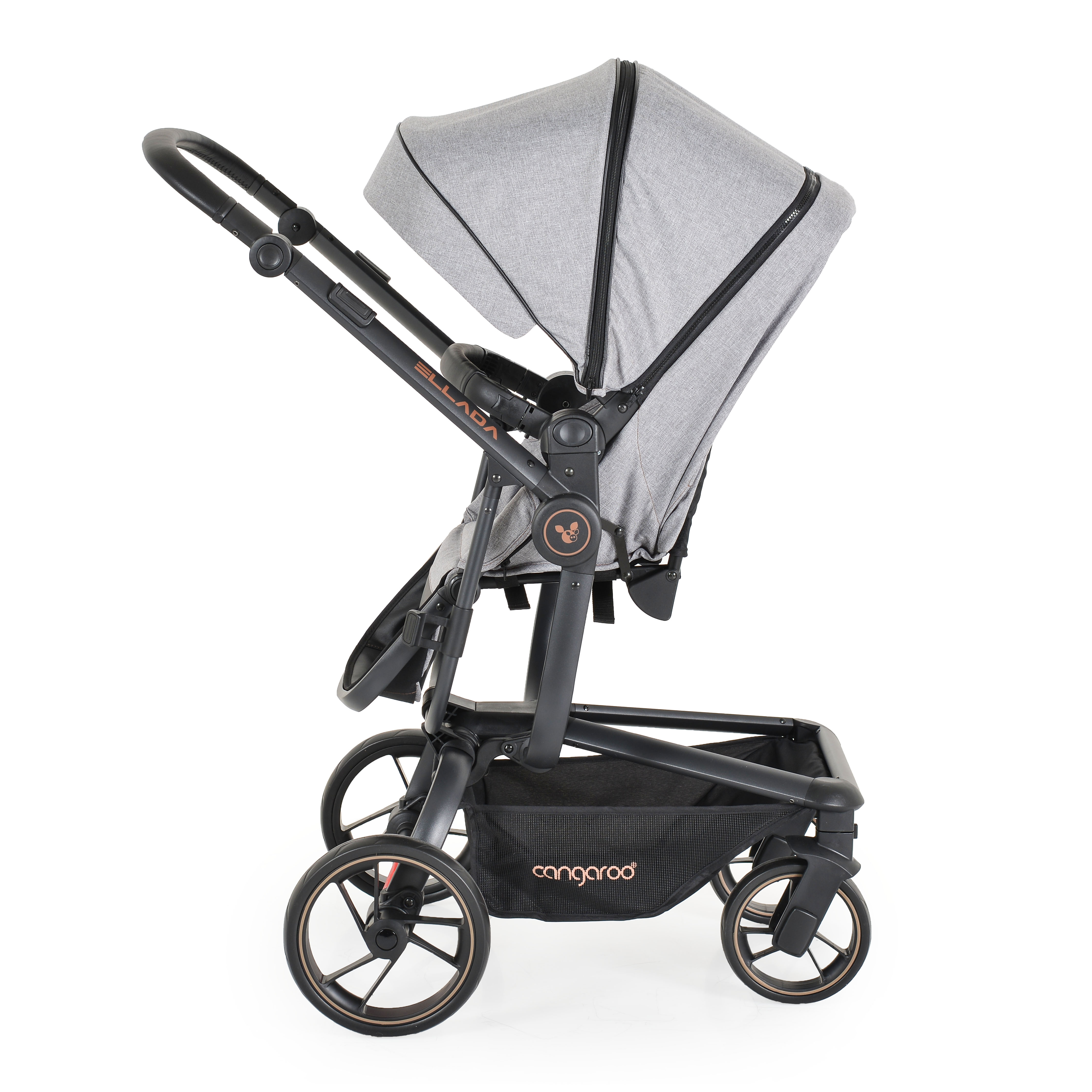 Combined stroller Ellada 2 in 1 gray
