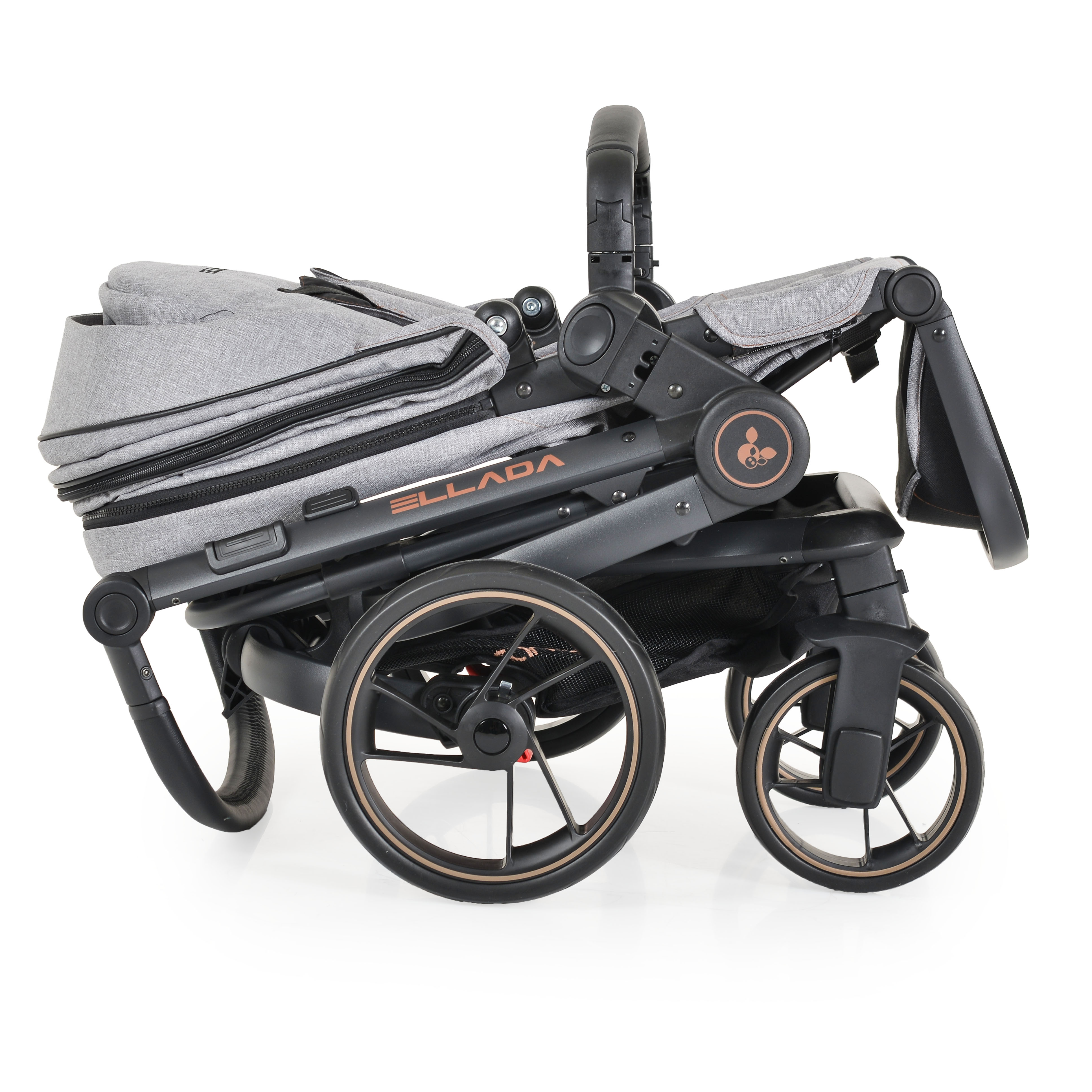 Combined stroller Ellada 2 in 1 gray