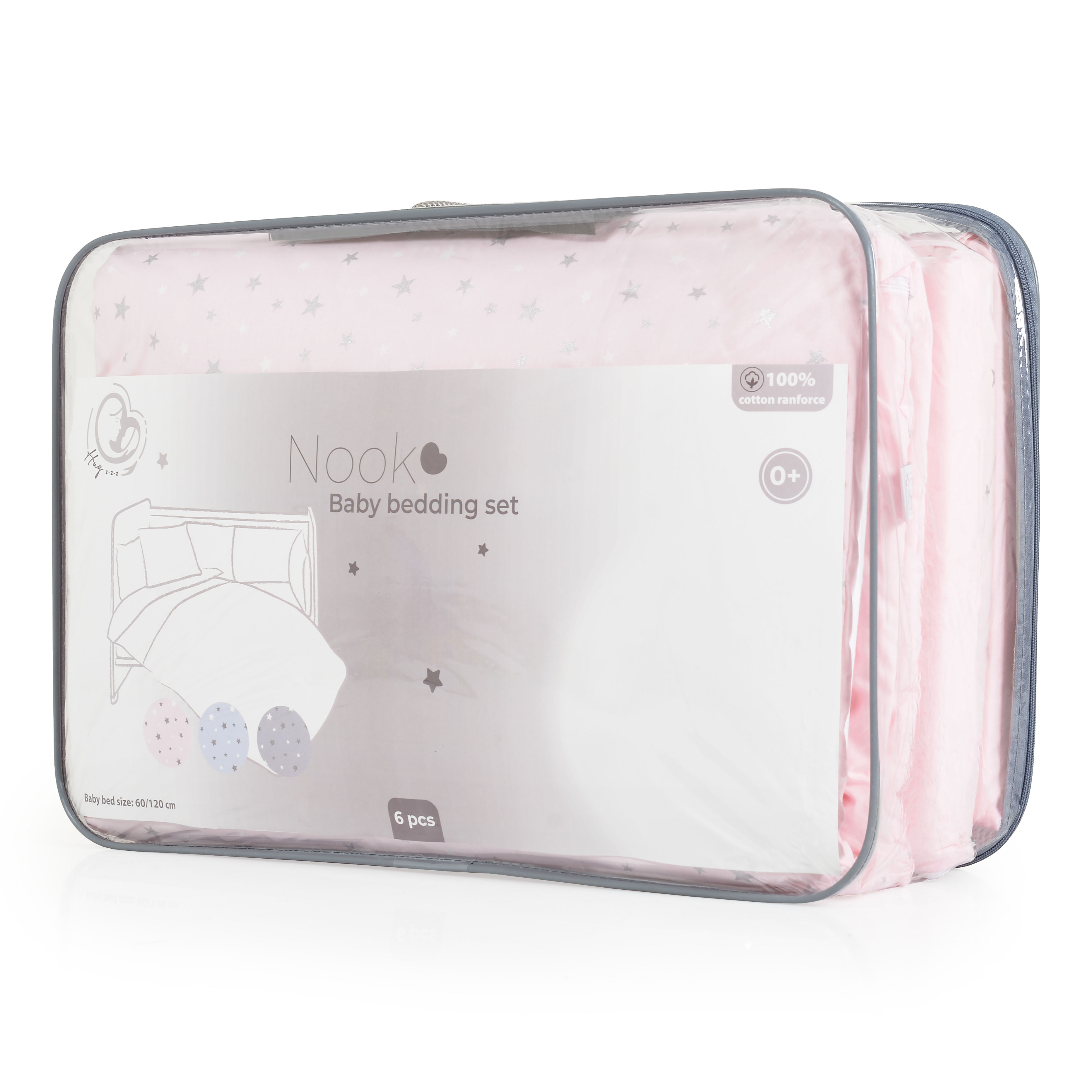Спален комплект 6 части 120/60 NOOK Pink stars
