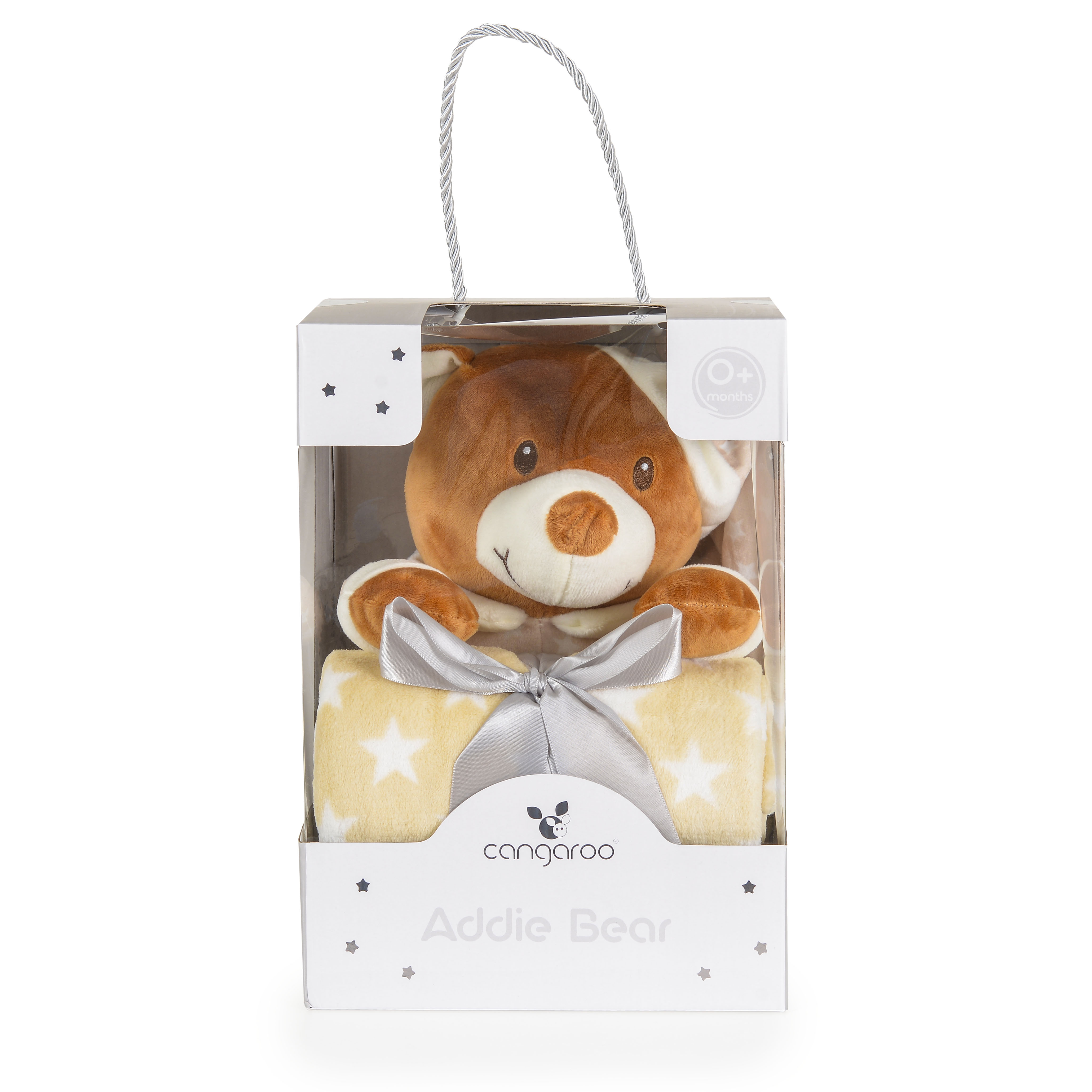Blanket 90/75 cm with Addie Bear toy beige
