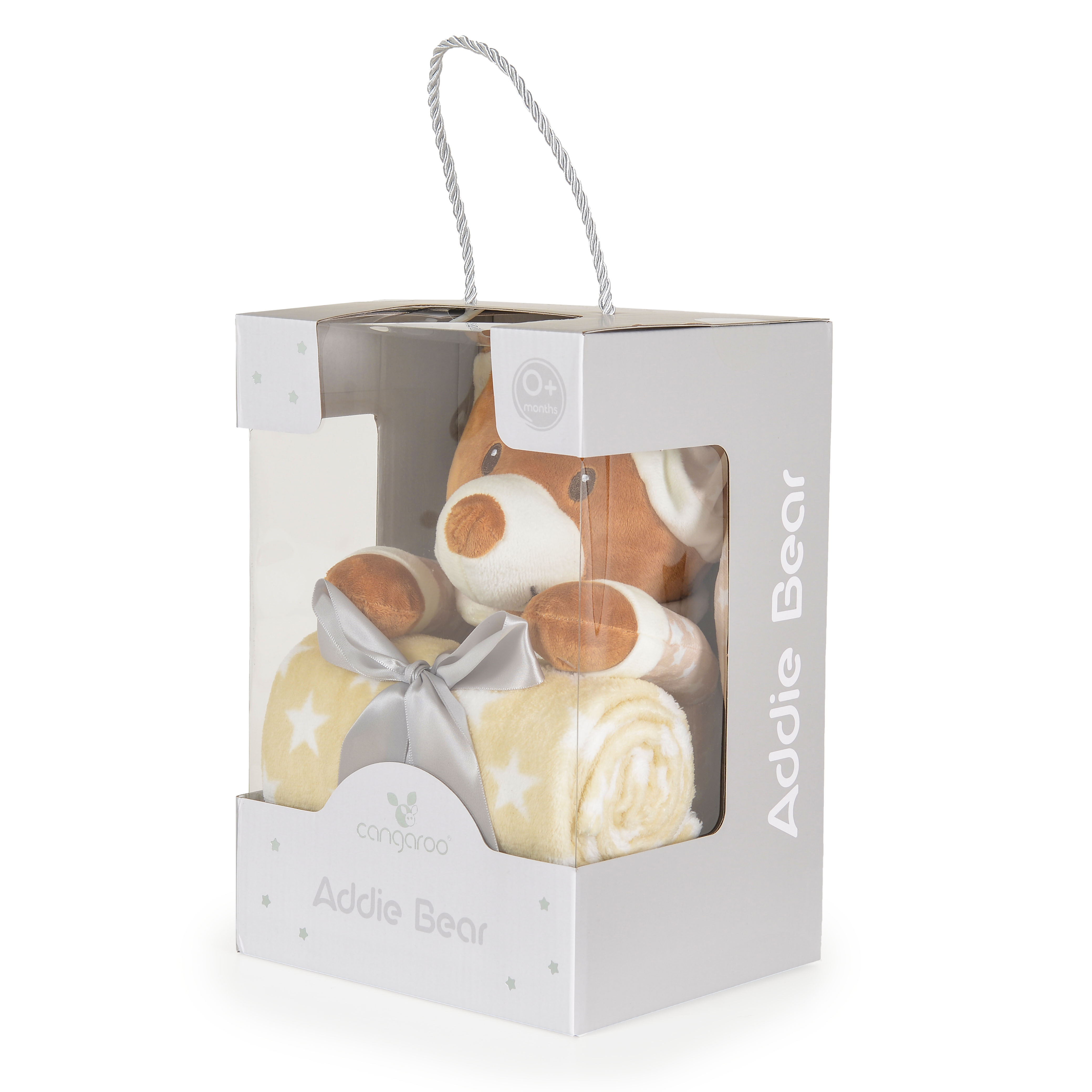 Blanket 90/75 cm with Addie Bear toy beige