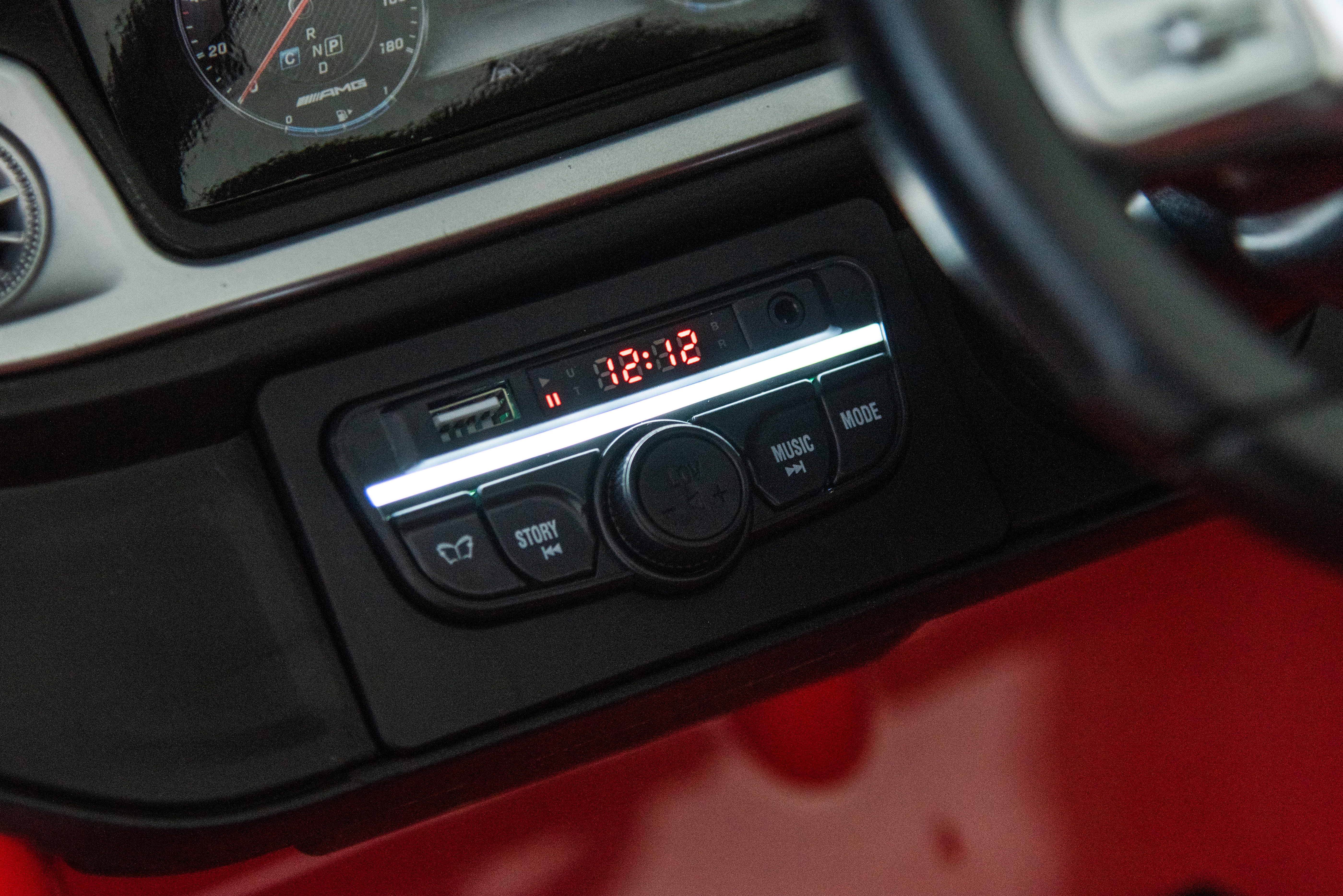 Battery-powered SUV Mercedes G63 4x4 metallic red