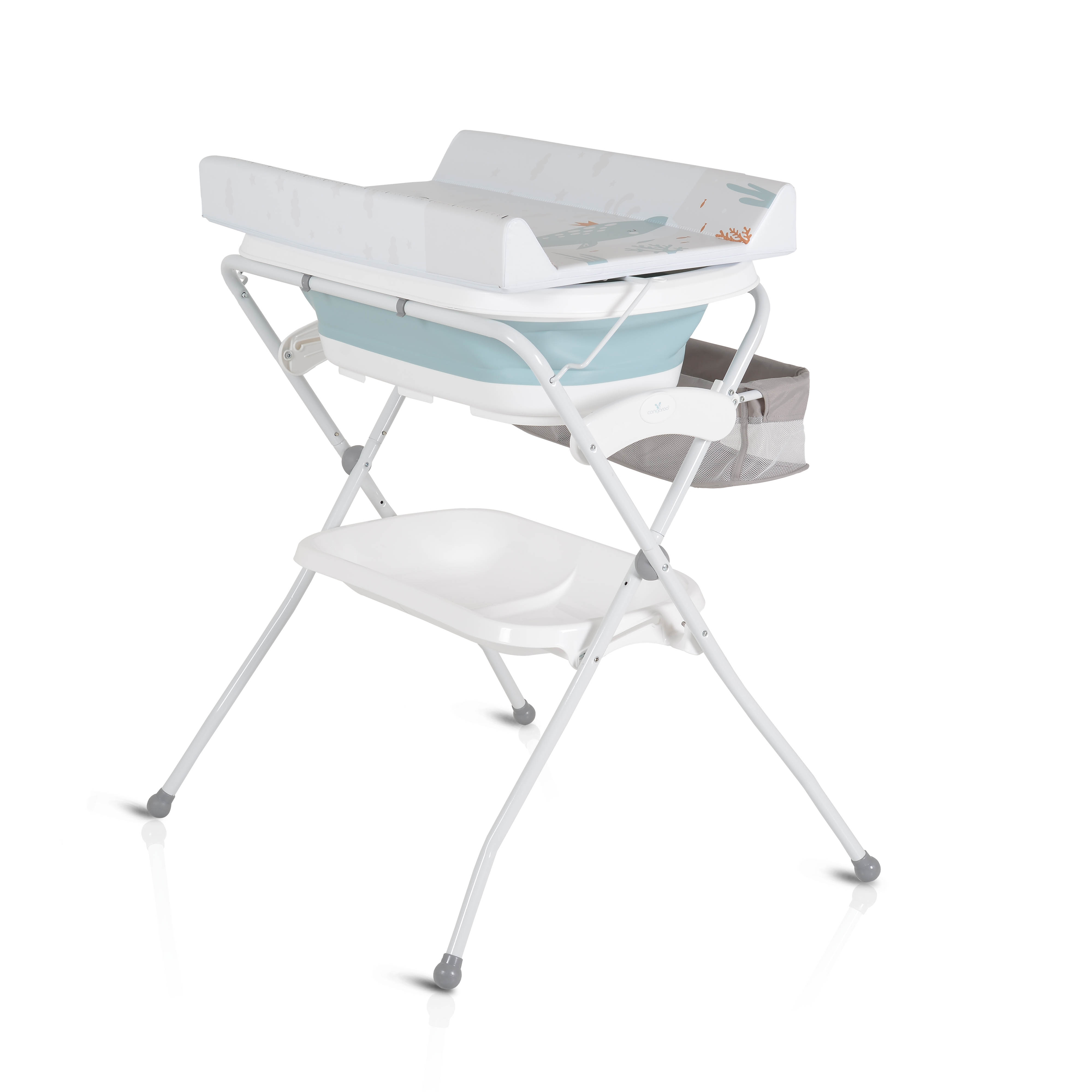 Bathtub with stand and changing mat Como blue